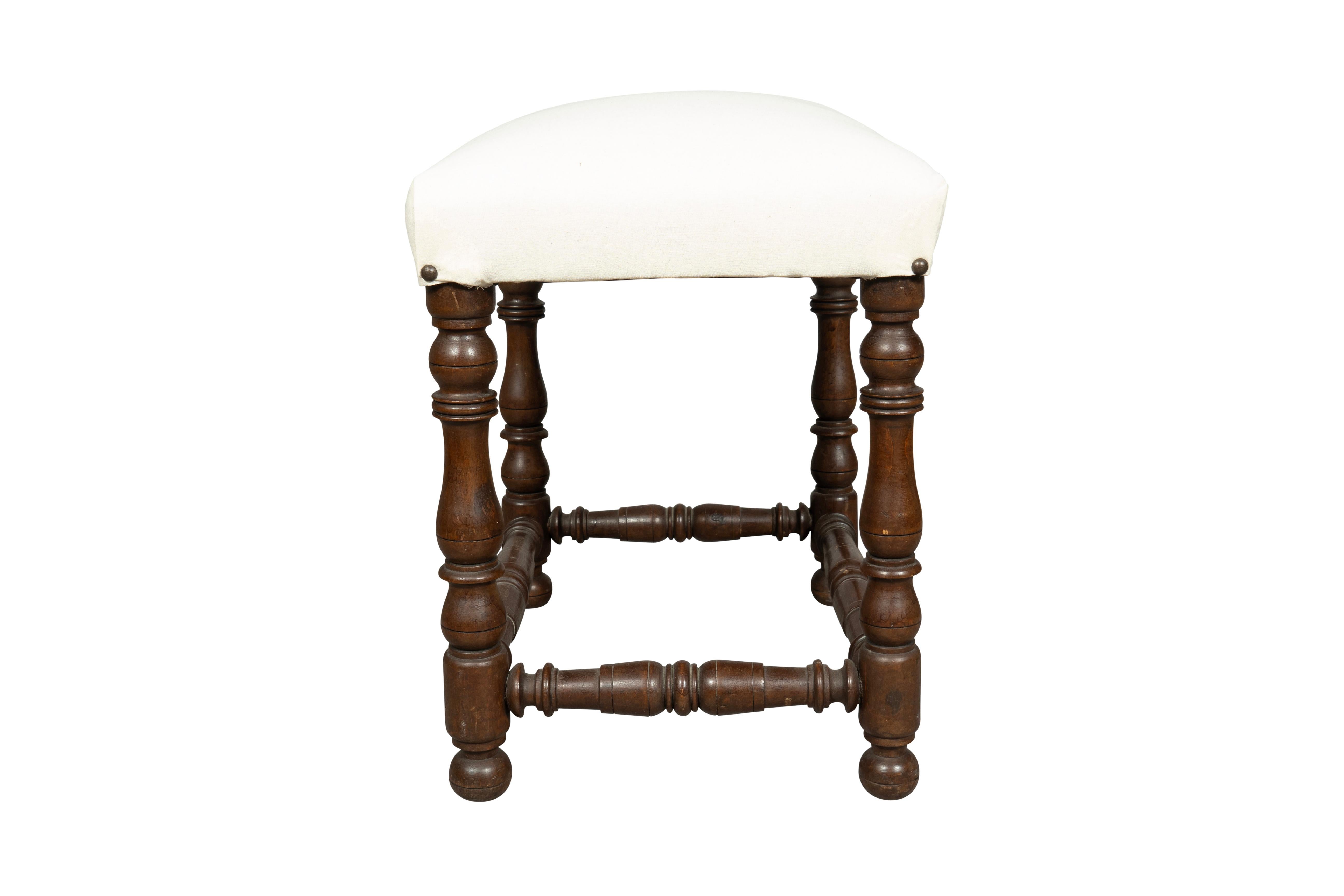 French Flemish Baroque Walnut Bench For Sale