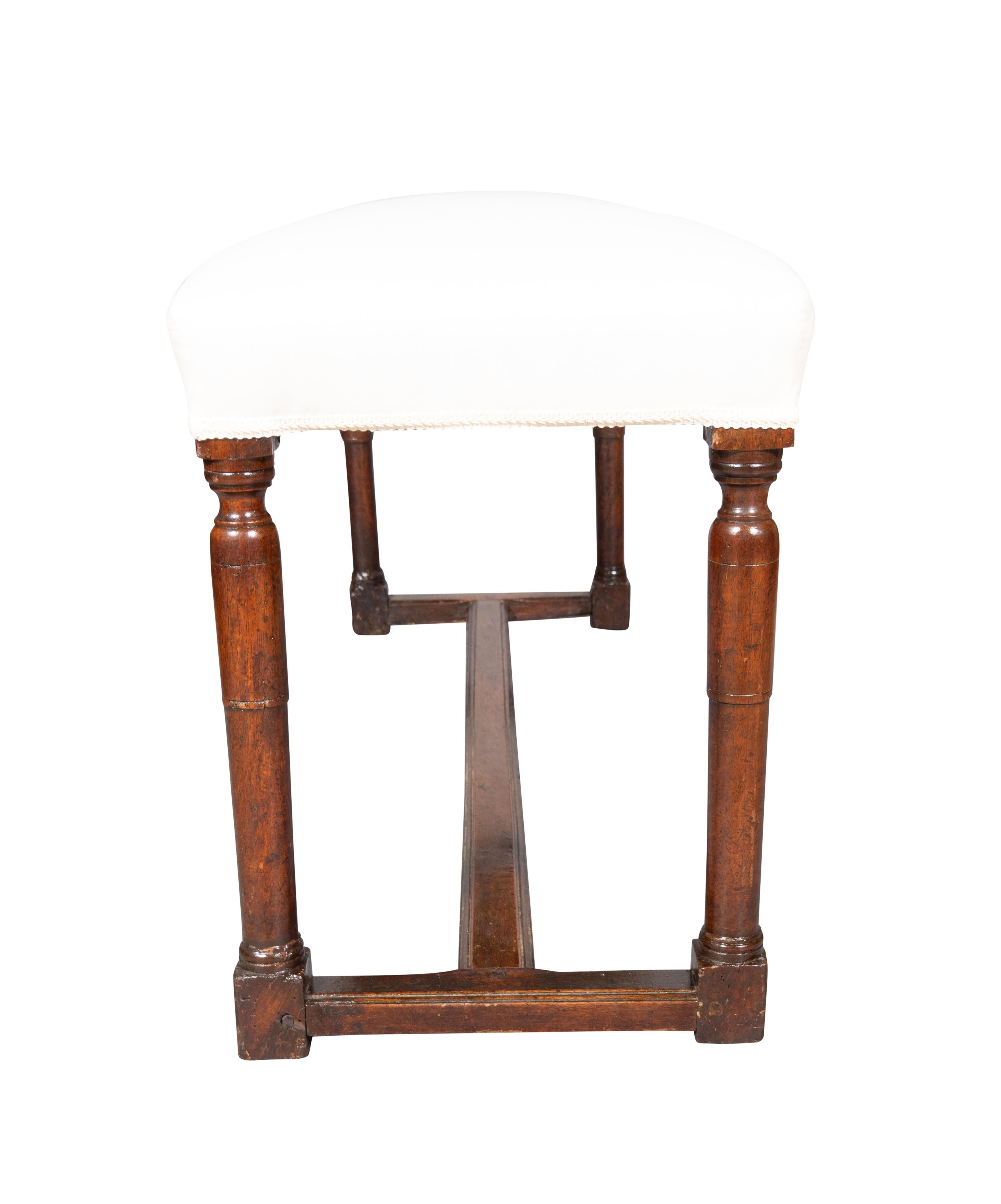 French Flemish Baroque Walnut Bench For Sale