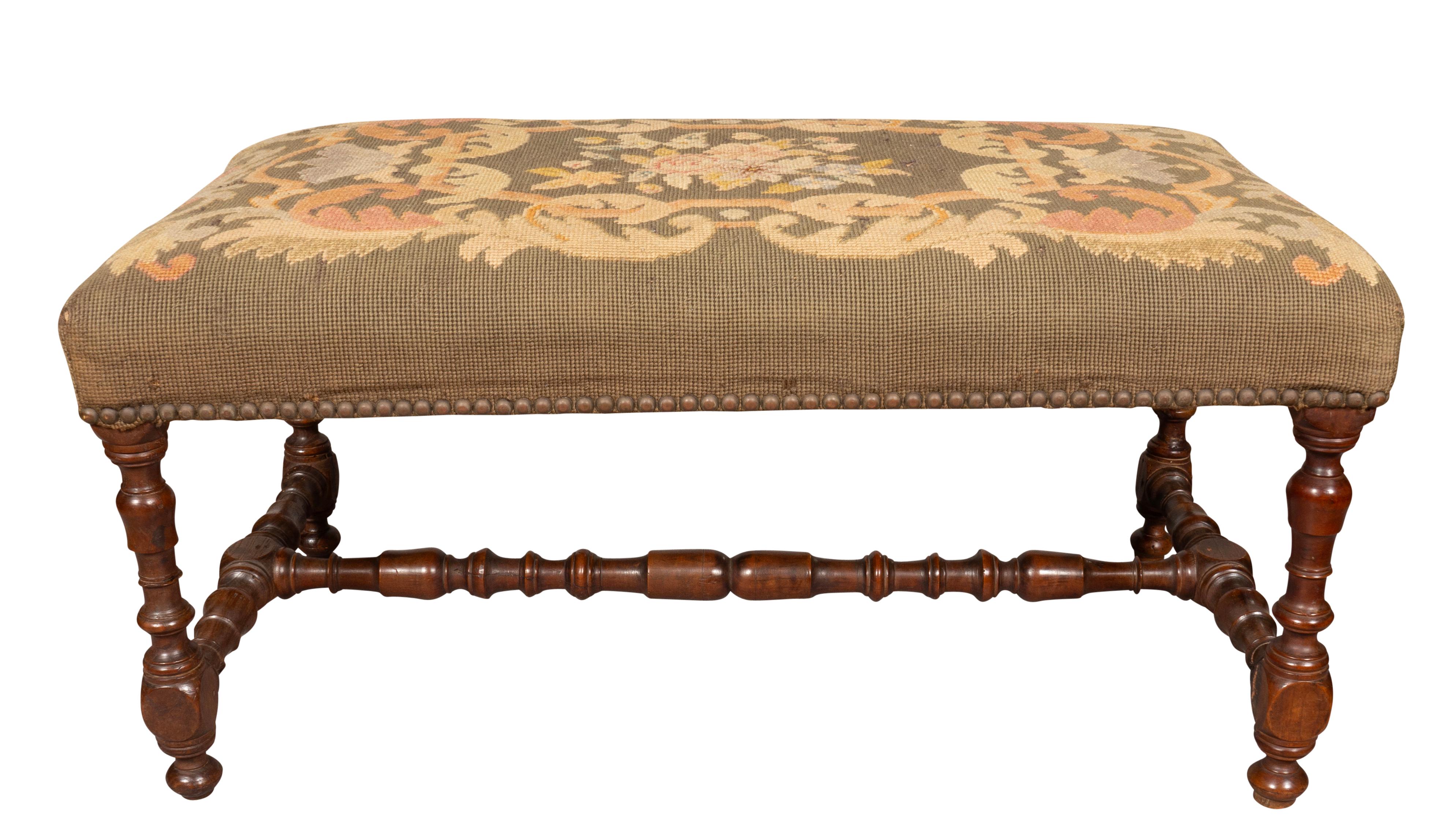 Flemish Baroque Walnut Bench For Sale 1