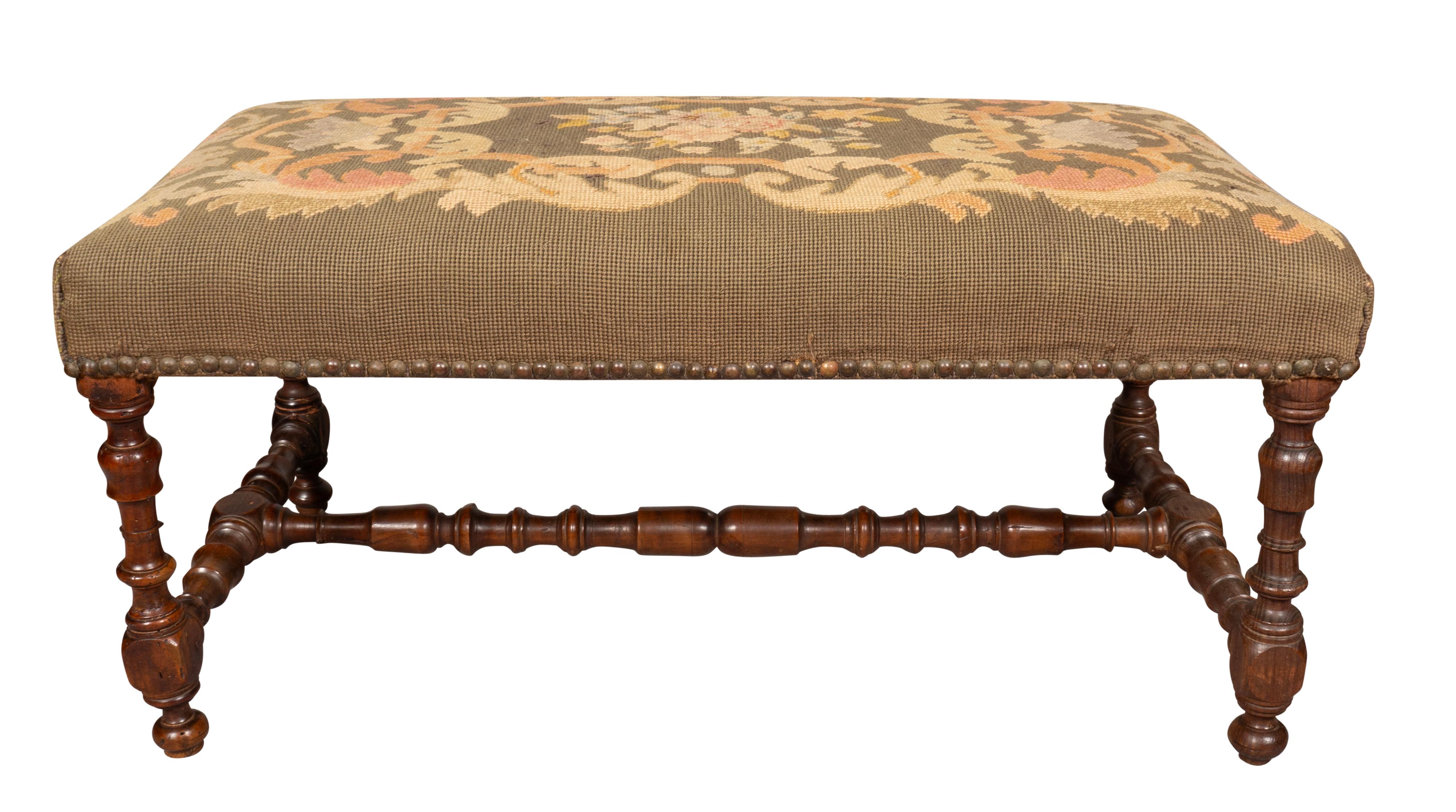 Flemish Baroque Walnut Bench For Sale 4