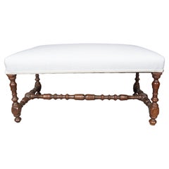 Flemish Baroque Walnut Bench