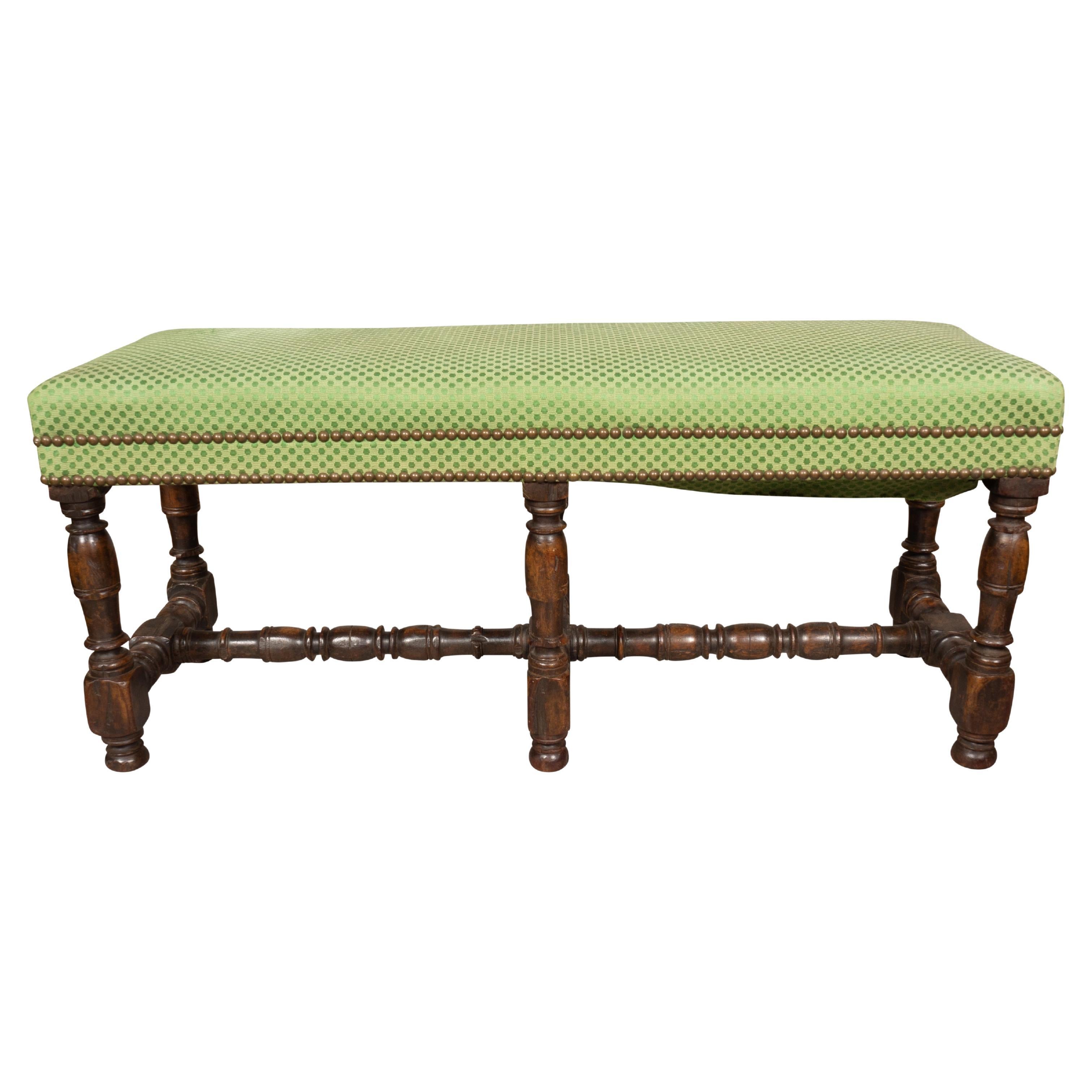 Banc en noyer baroque Flemish