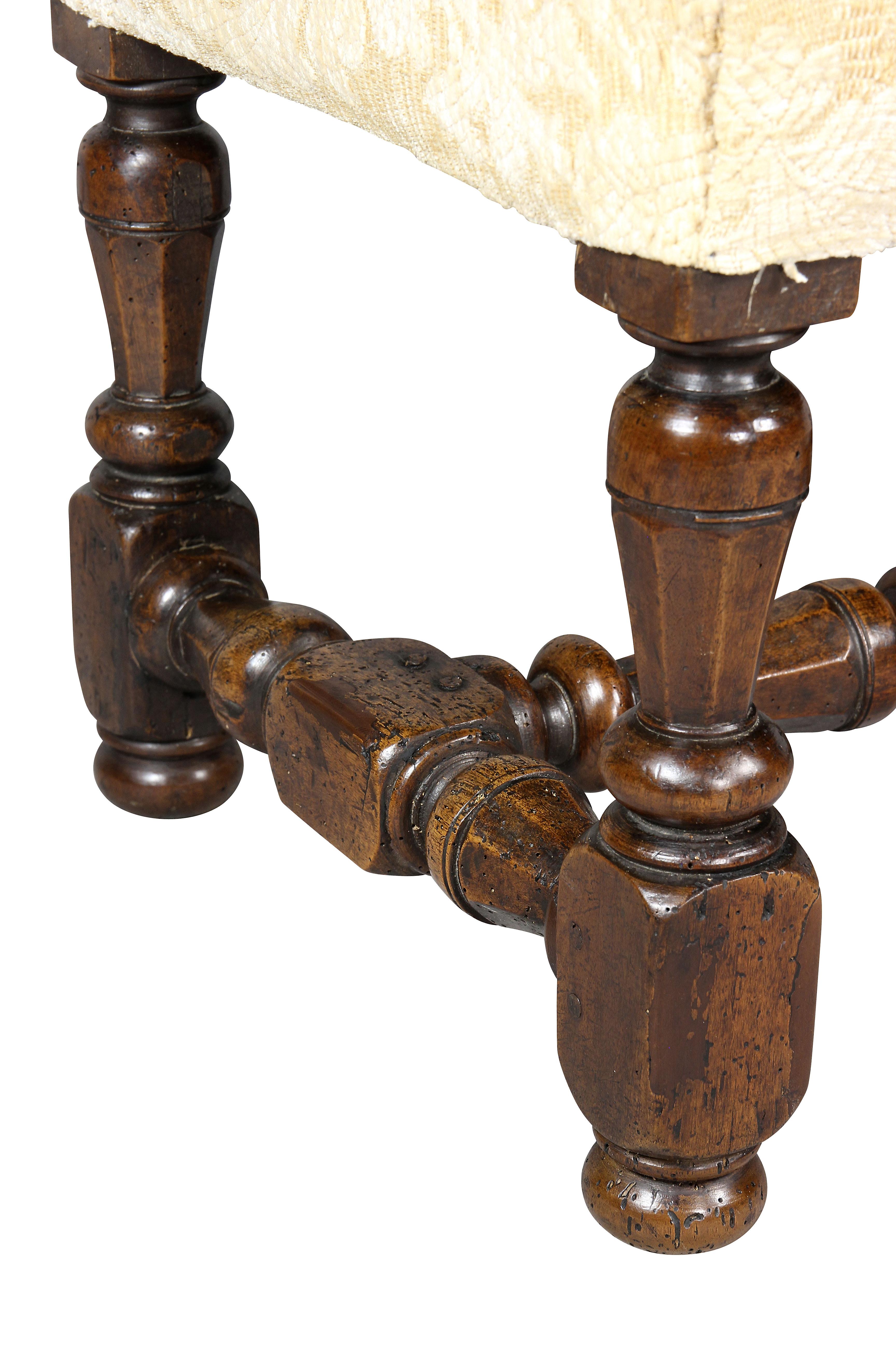 Late 17th Century Flemish Baroque Walnut Footstool