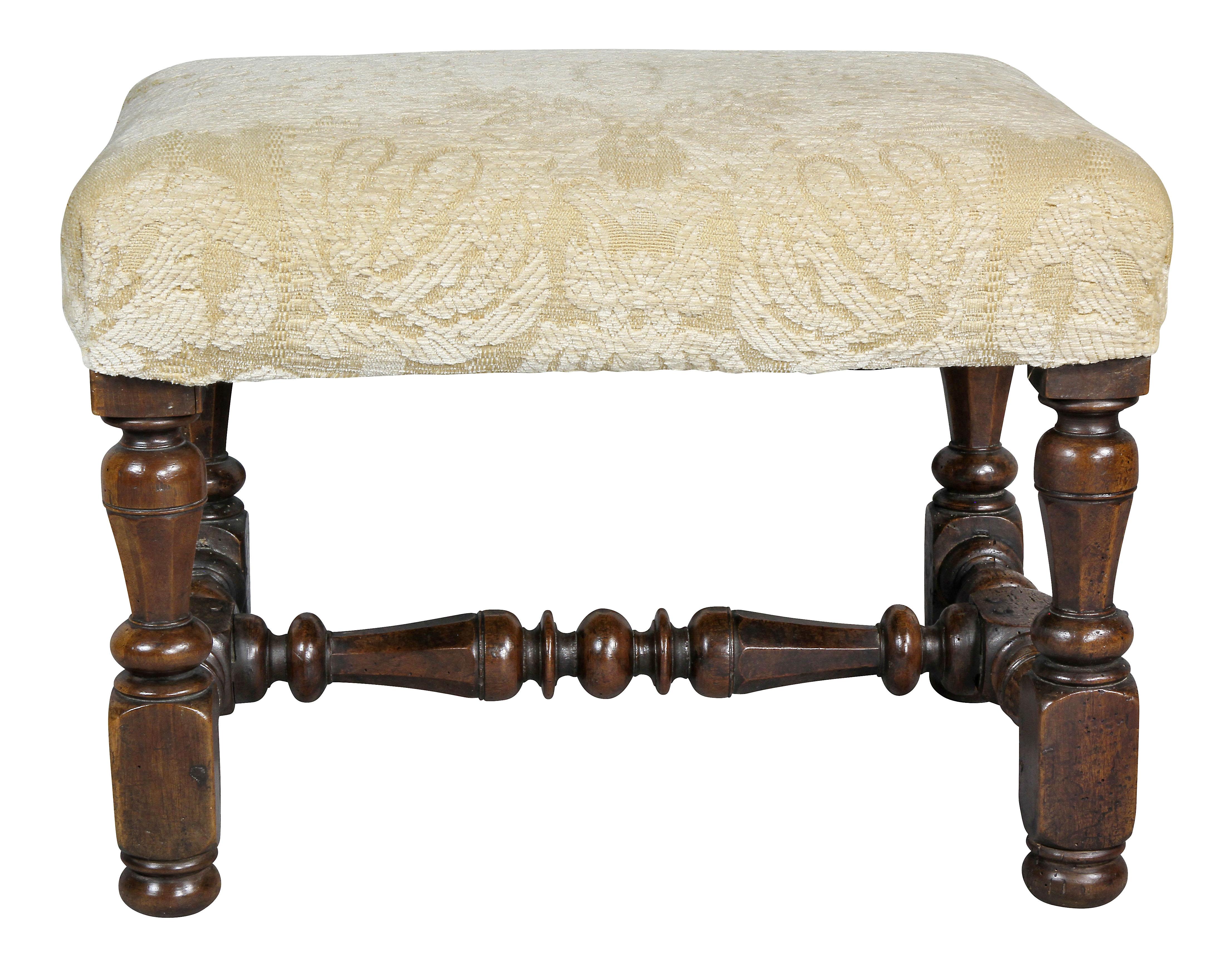Flemish Baroque Walnut Footstool 2