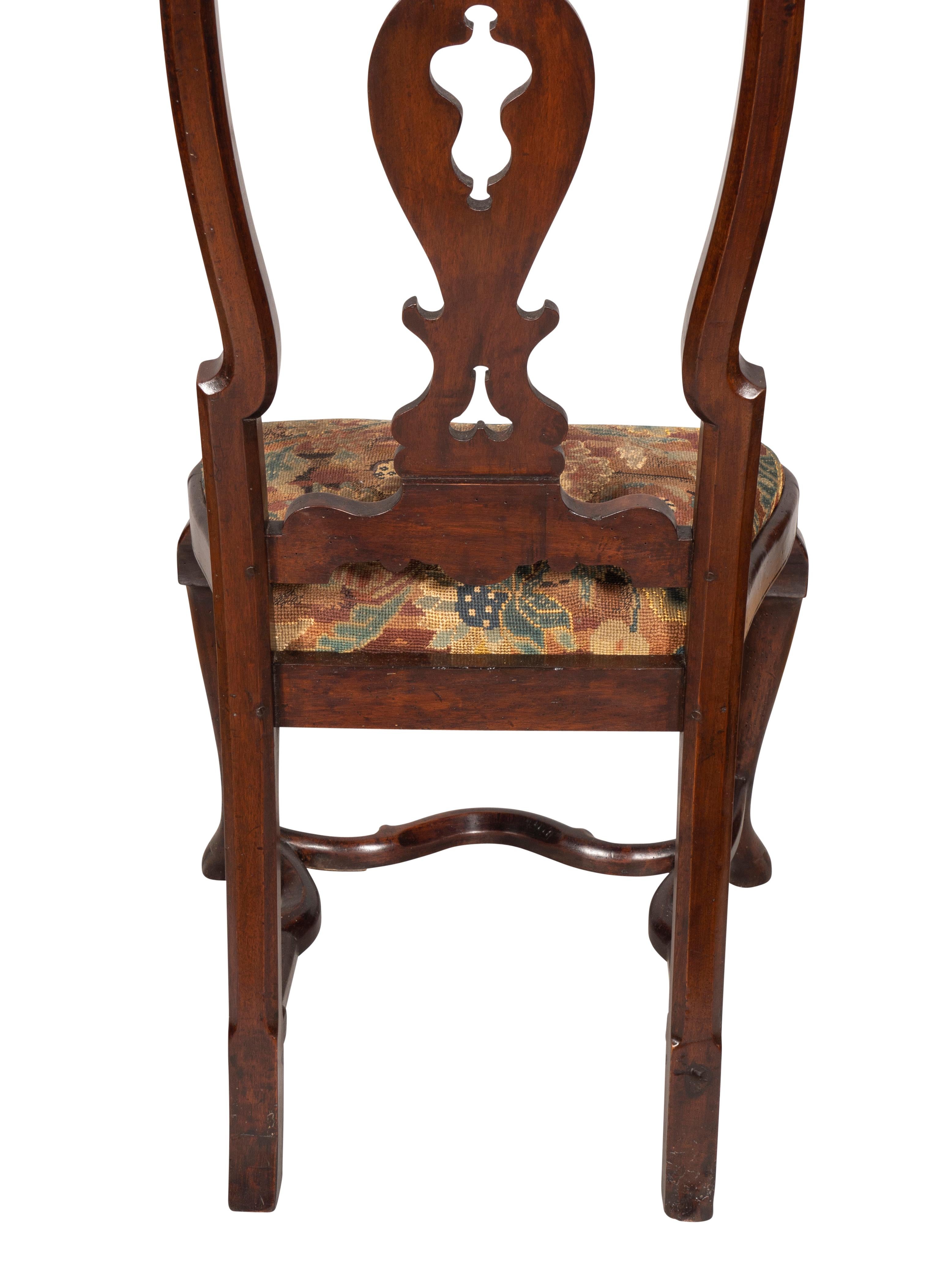 Flemish Baroque Walnut Side Chair For Sale 8