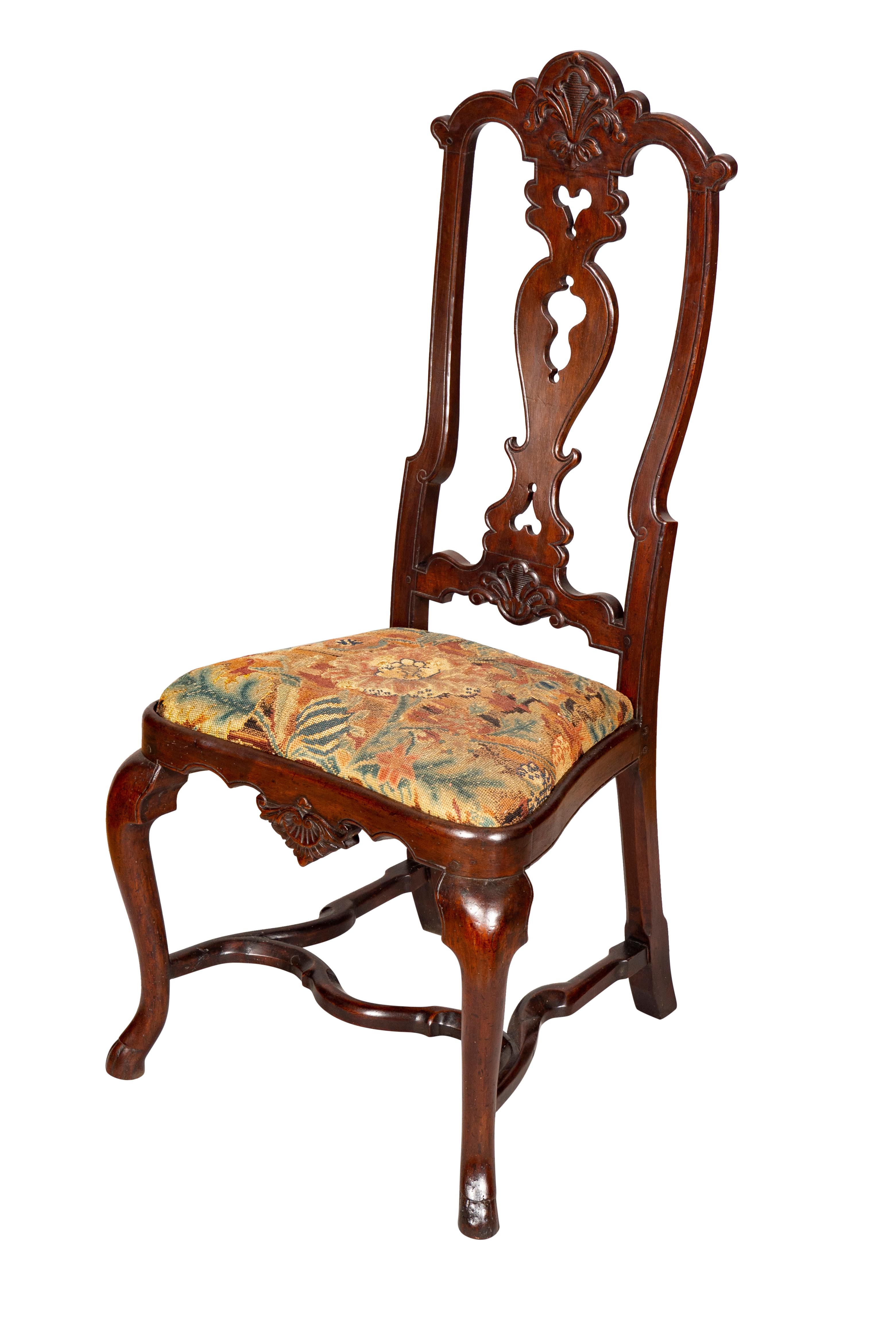 Flemish Baroque Walnut Side Chair For Sale 1