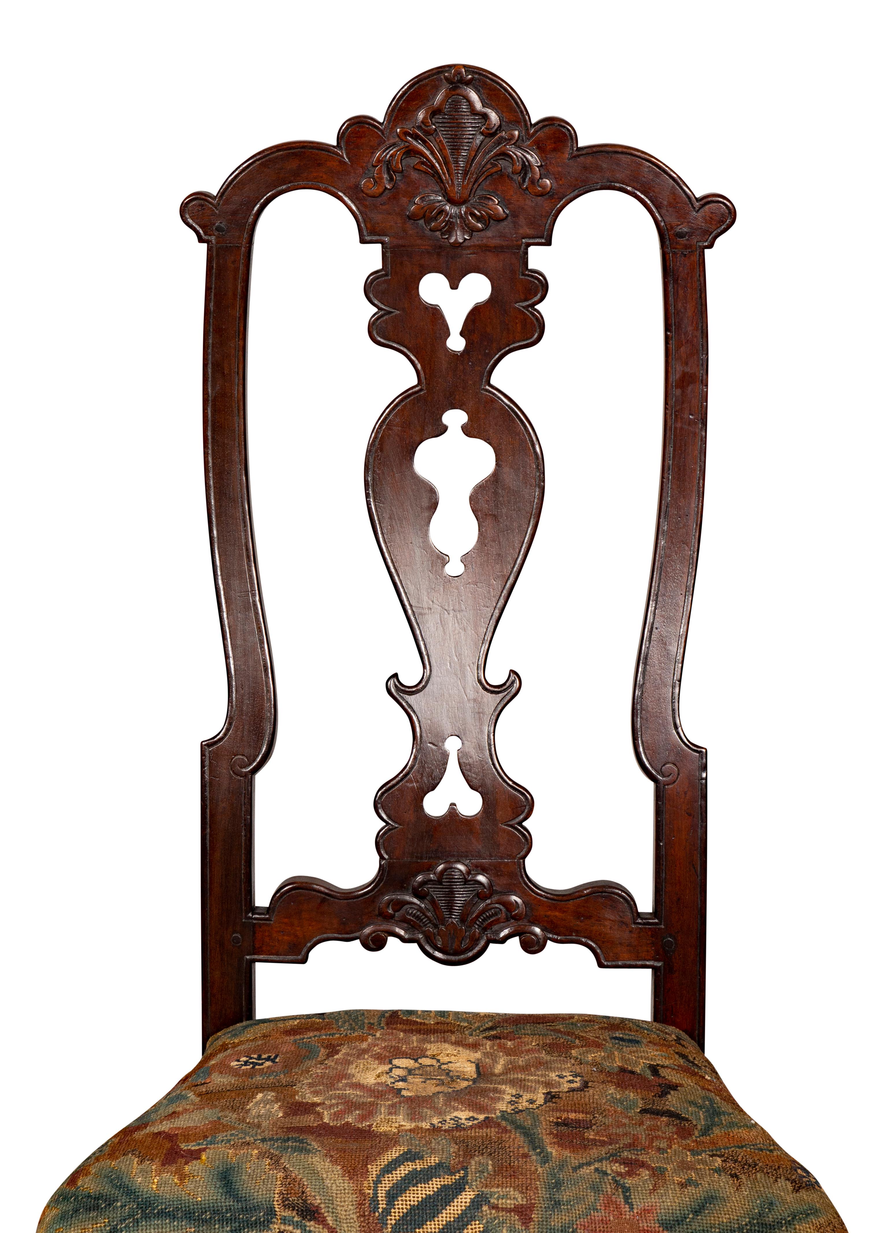 Flemish Baroque Walnut Side Chair For Sale 2