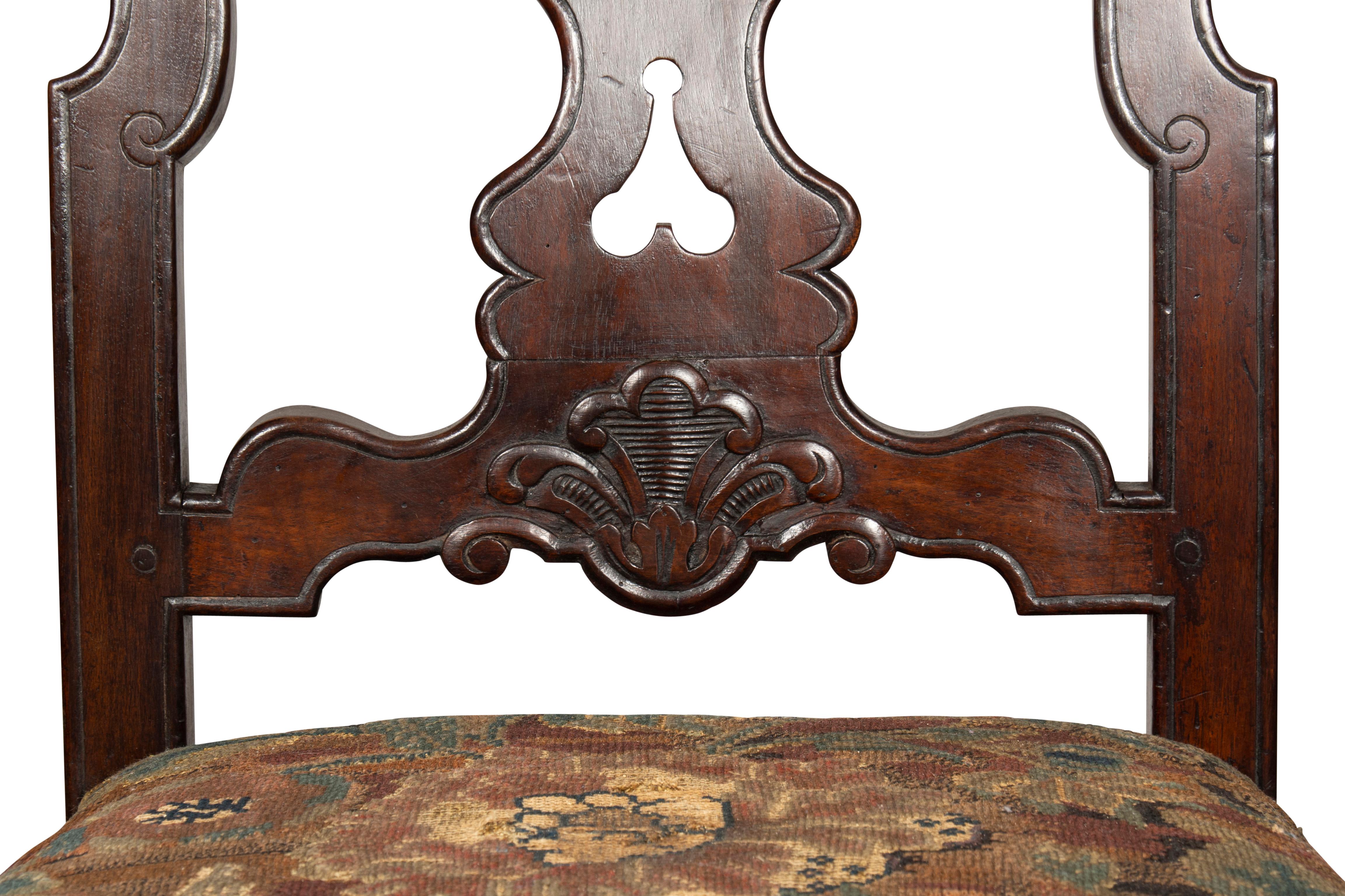 Flemish Baroque Walnut Side Chair For Sale 4