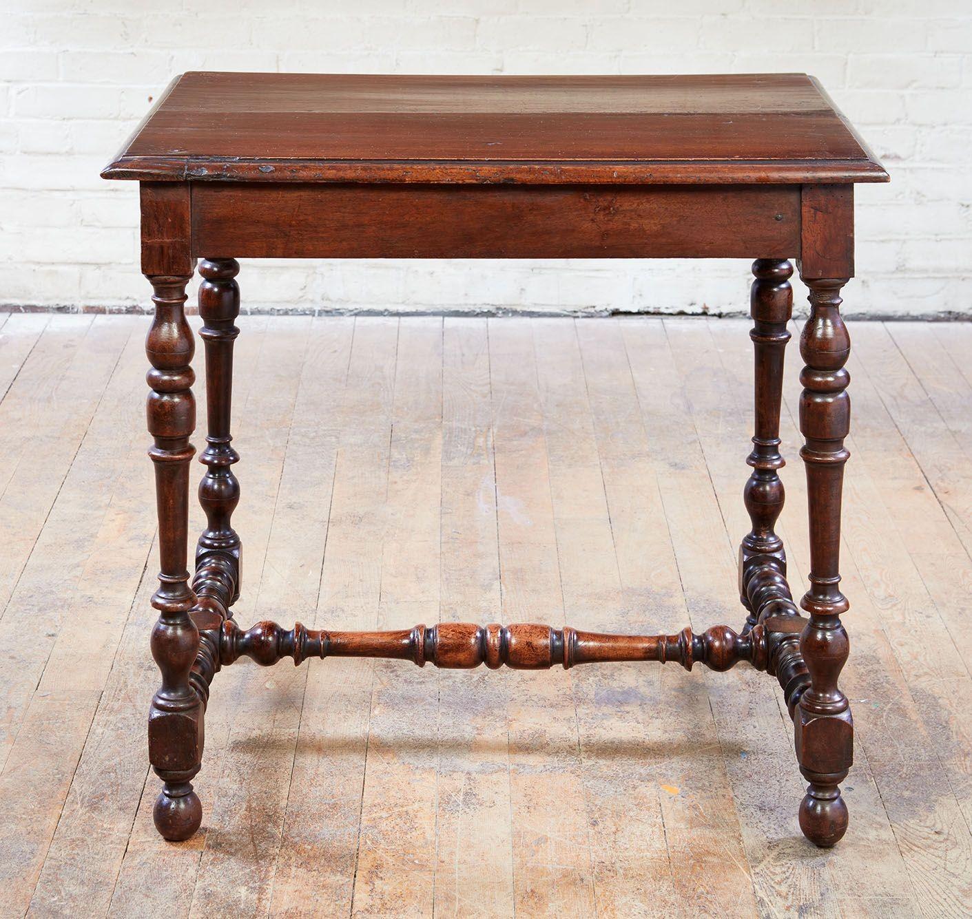 Flemish Baroque Walnut Side Table For Sale 2