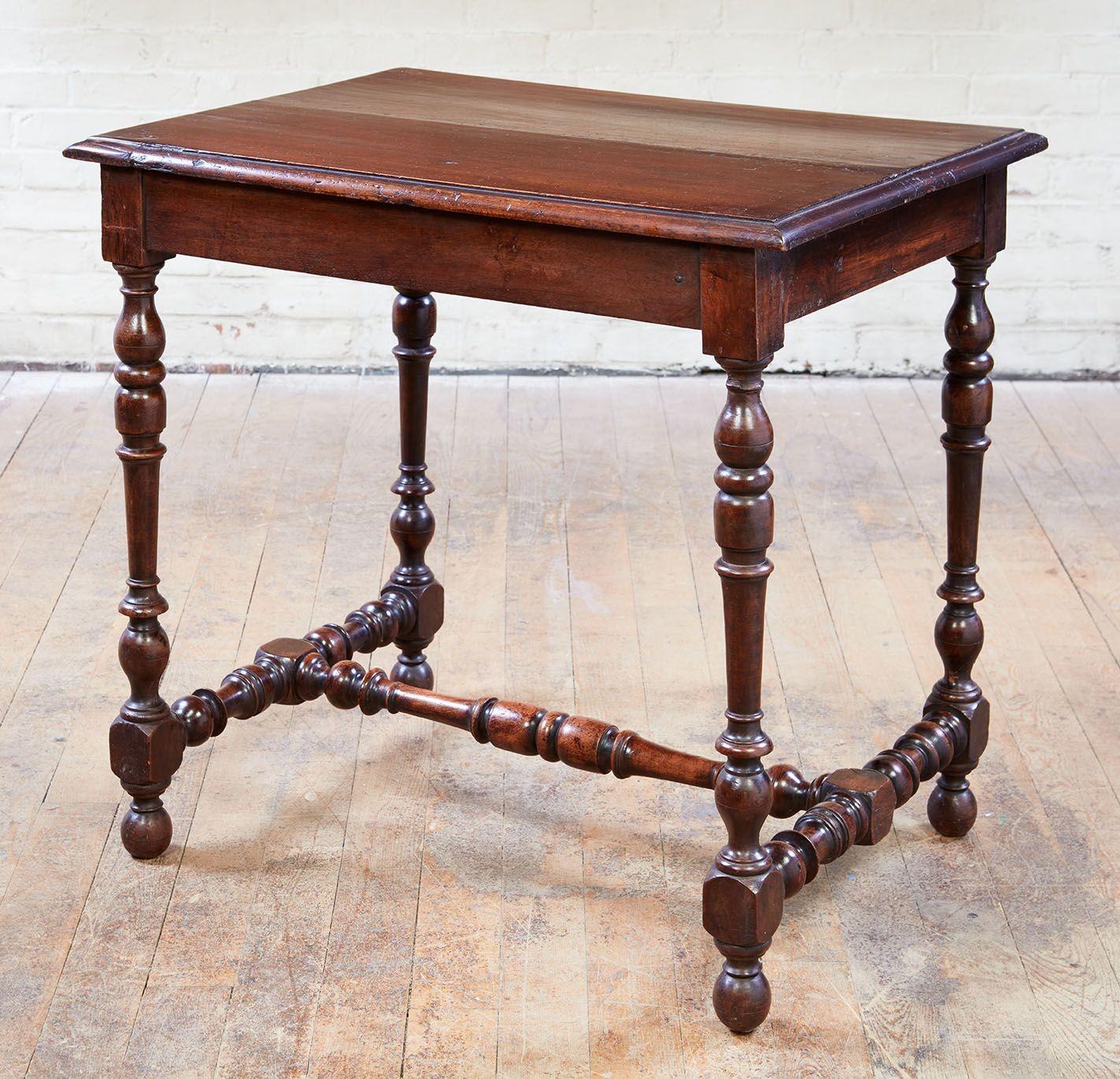 Flemish Baroque Walnut Side Table For Sale 3