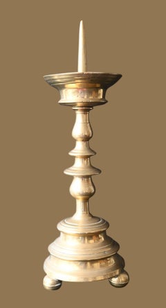 Flemish Bronze Candlestick From The End Of The 16th Century