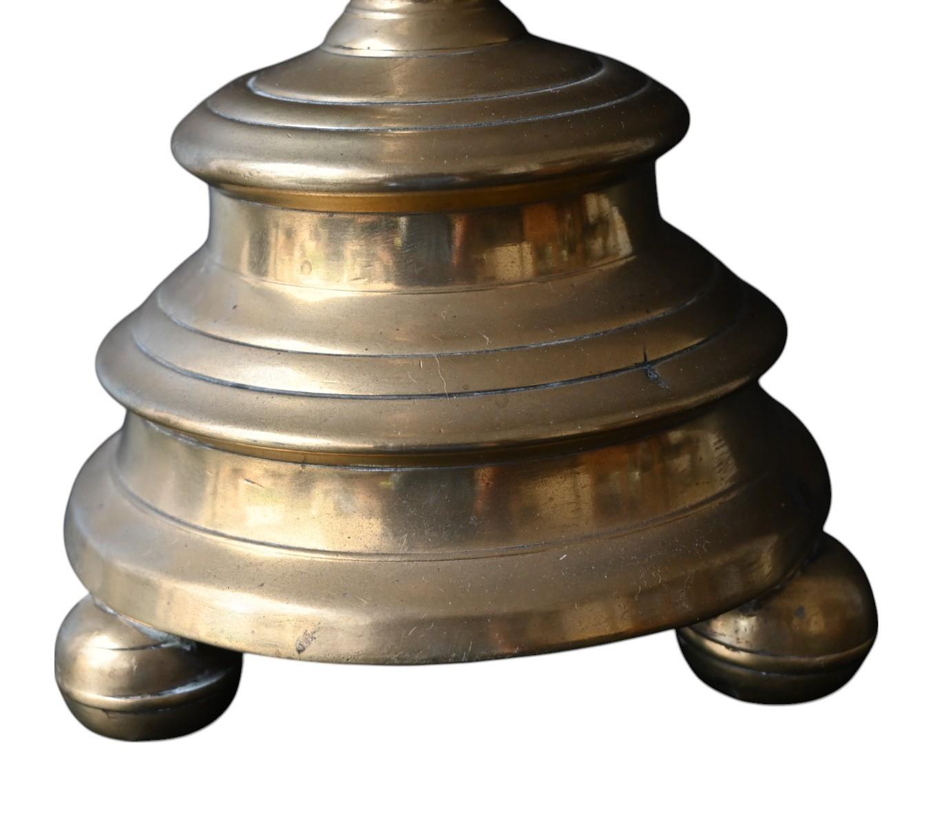 Renaissance Flemish Bronze Candlestick From The End Of The 16th Century For Sale