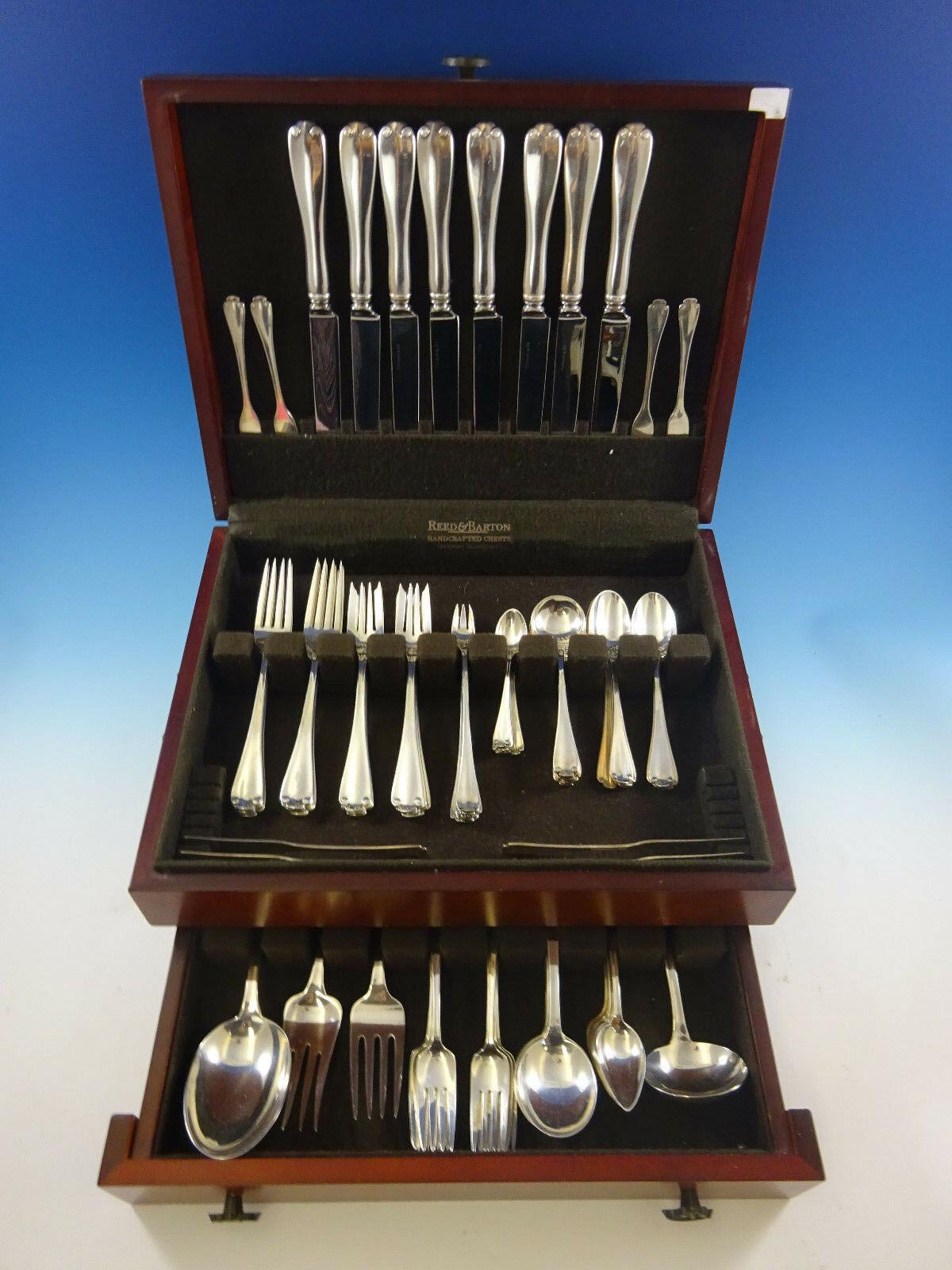 Exceptional Flemish by Tiffany & Co. sterling silver dinner size flatware set, 92 pieces. This set includes:

8 dinner size knives, 10 1/4