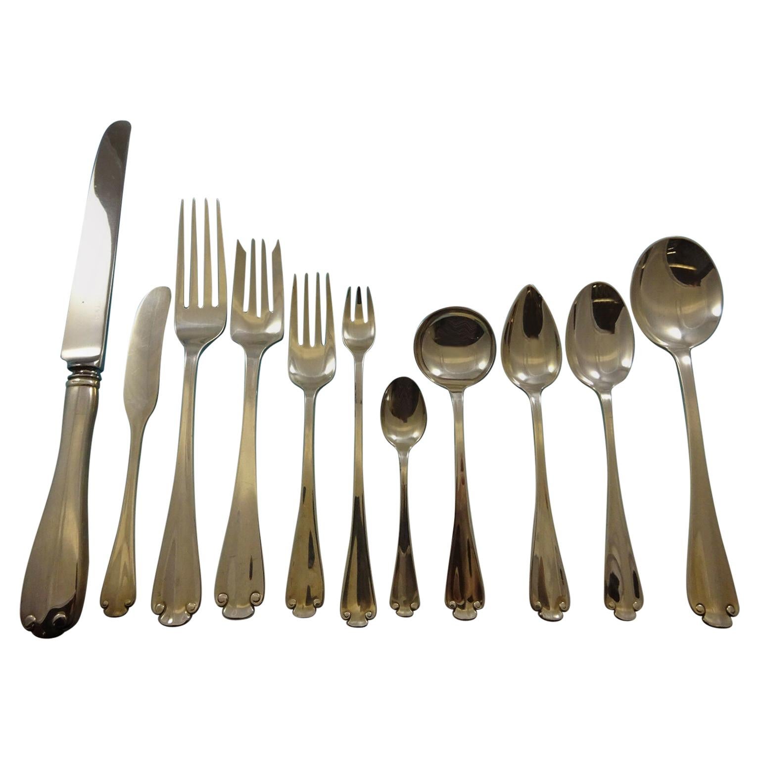 Flamenco de Tiffany & Co. Juego de Cubiertos de Plata de Ley 8 Servicios Cena 92 Piezas