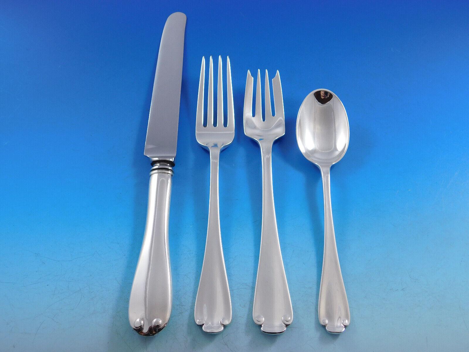 Flemish by Tiffany and Co Sterling Silver Flatware Set for 12 Service 101 Pieces In Excellent Condition For Sale In Big Bend, WI