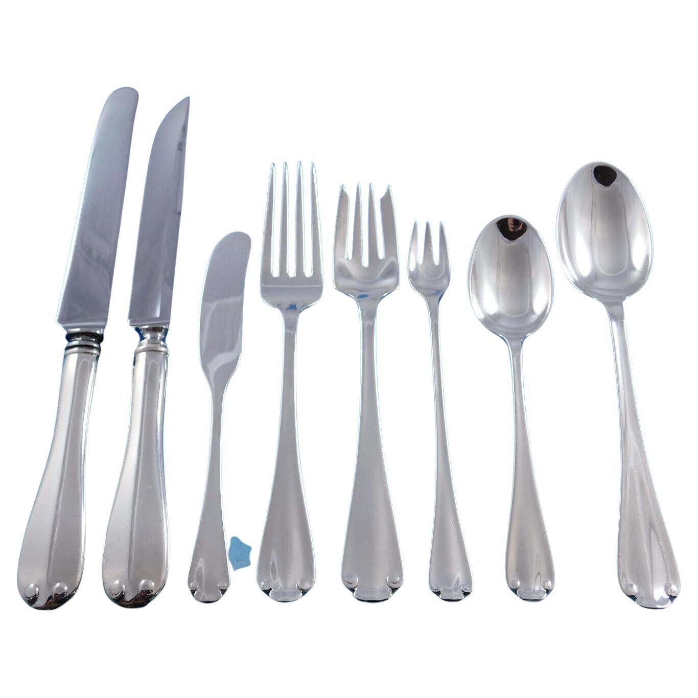 Flemish by Tiffany and Co Sterling Silver Flatware Set for 12 Service 101 Pieces For Sale