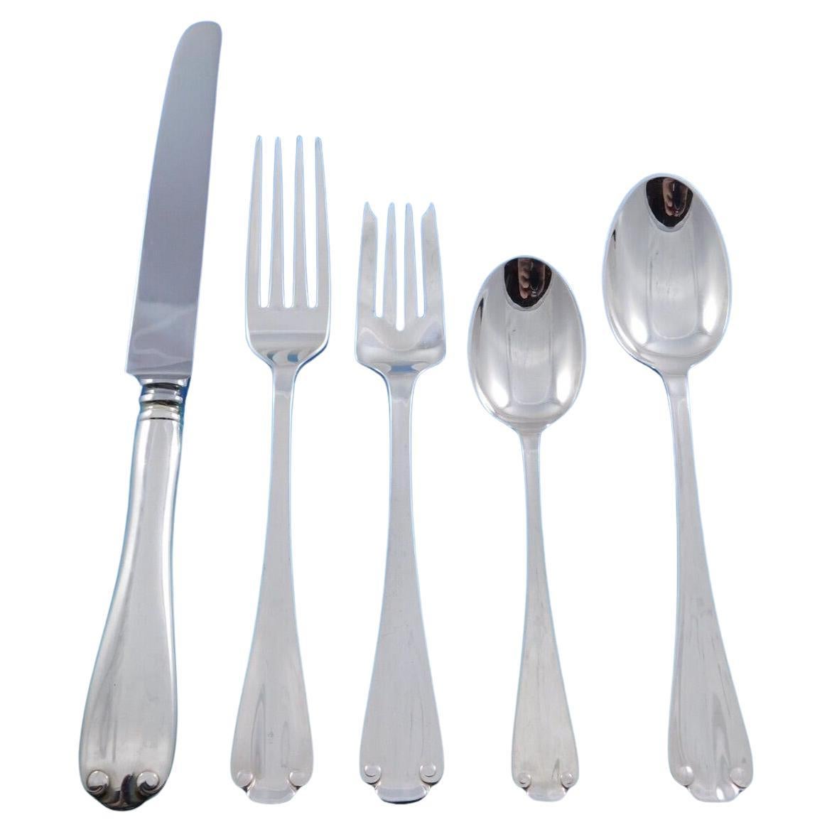 Flemish by Tiffany and Co Sterling Silver Flatware Set Service 42 pieces Dinner