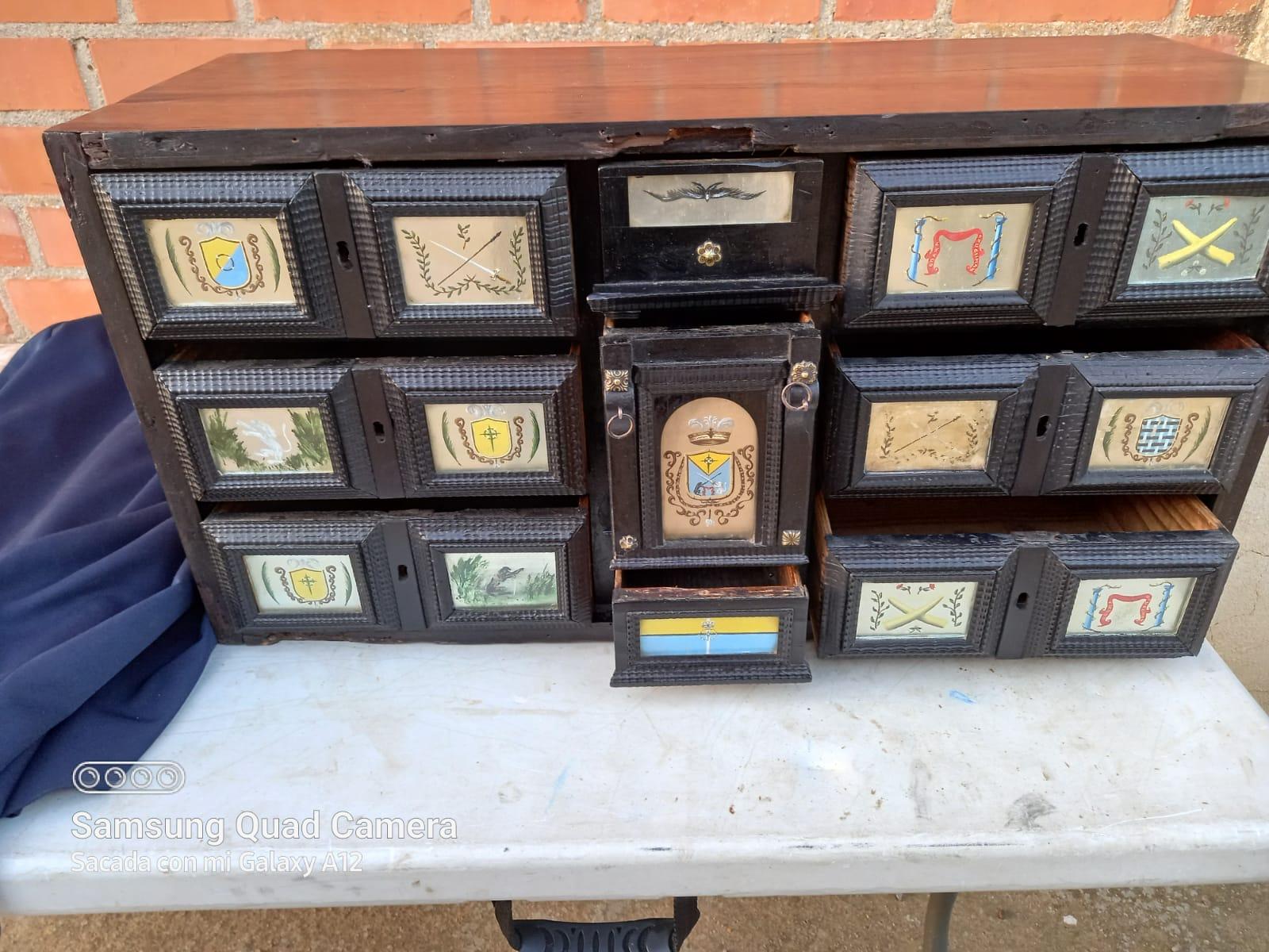 Flemish Coin Cabinet 17th Century For Sale 4