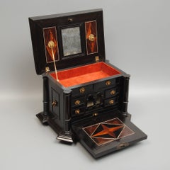 Flemish Ebony and kingwood Table Cabinet