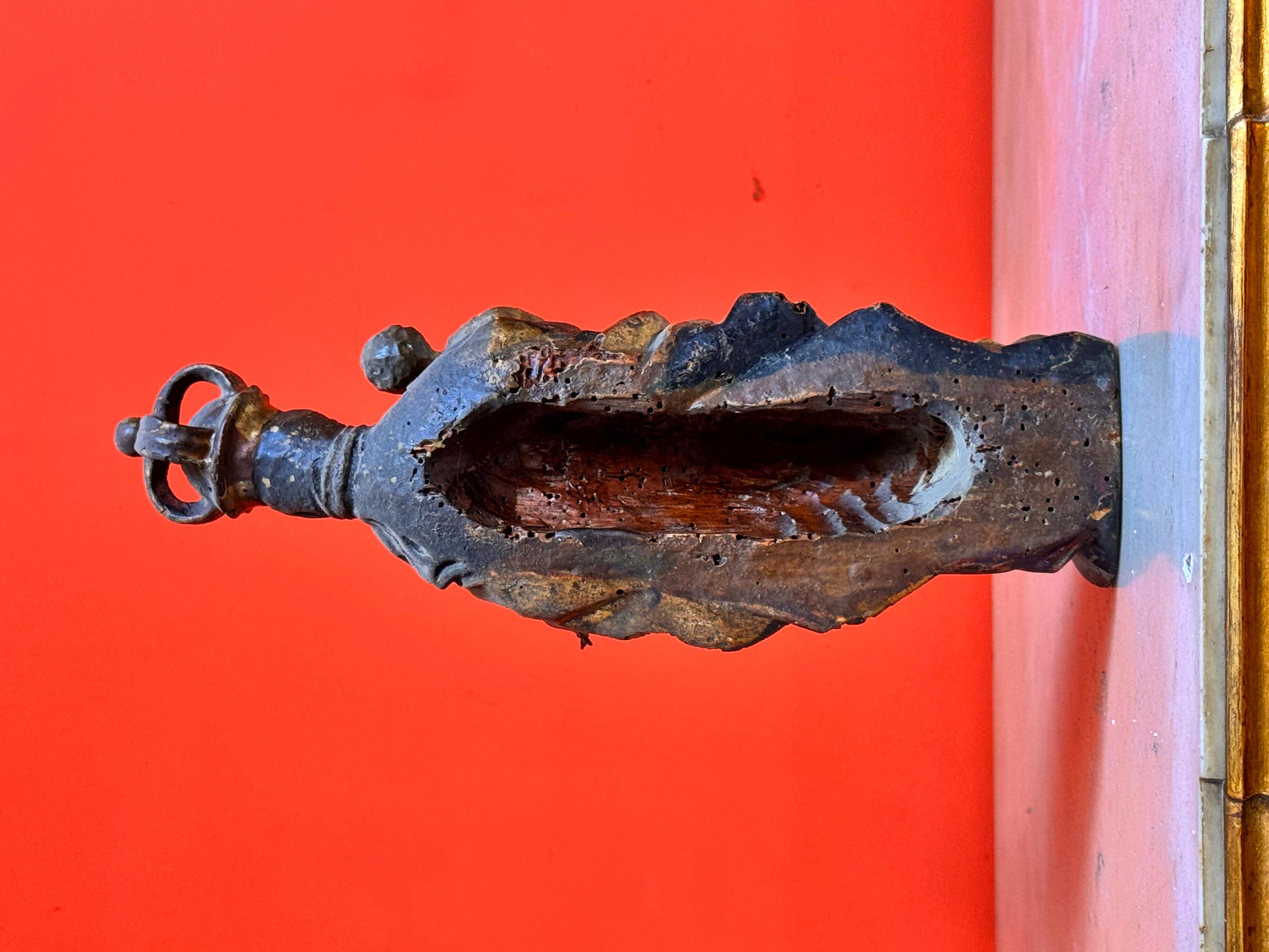 Fatto a mano Vergine d'altare di campo fiammingo, Borgogna, XV secolo in vendita