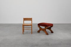 Flemish Gothic Revival Oak Footstool, Belgium, 19th Century