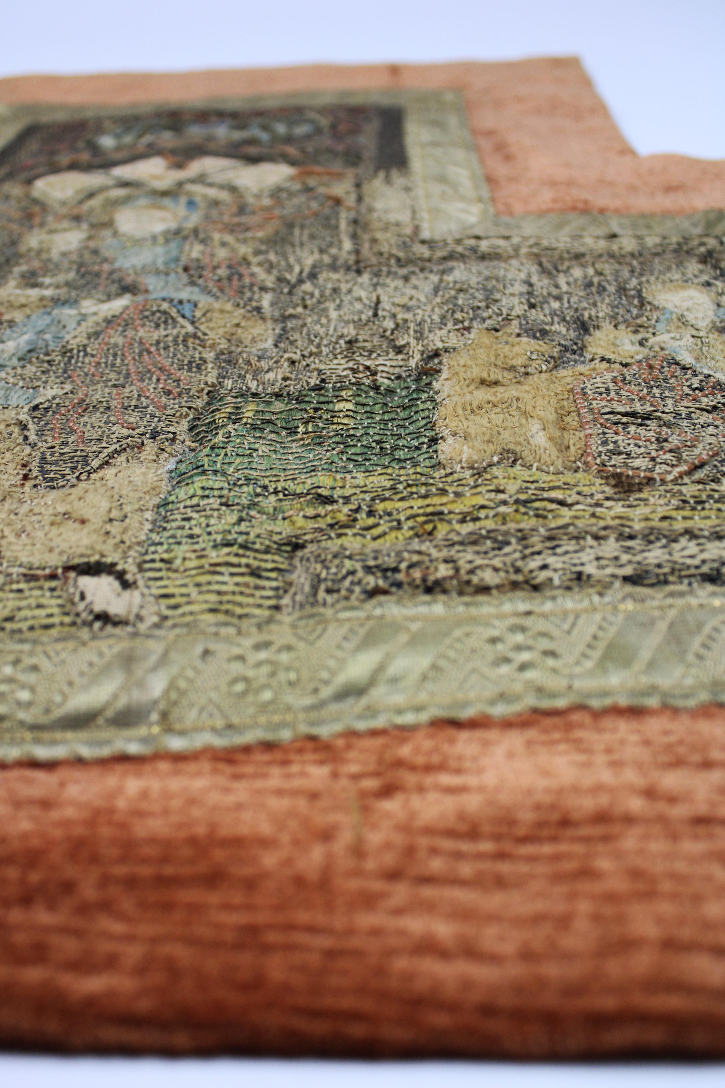 Flemish Hand Embroidery 15th & 16th Century Gothic Silk & Gold threat Liturgical For Sale 2