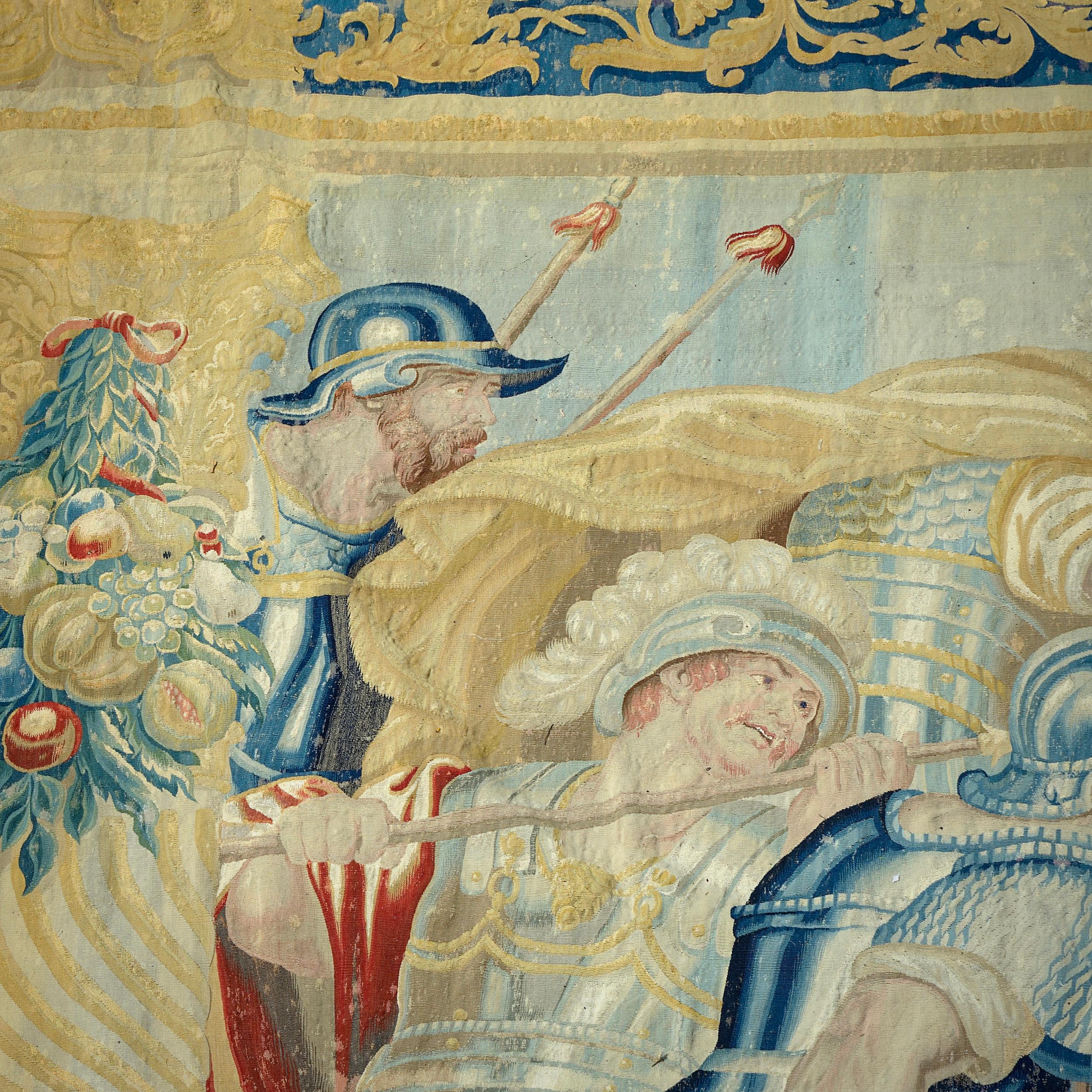18th Century and Earlier Flemish Historical Tapestry For Sale
