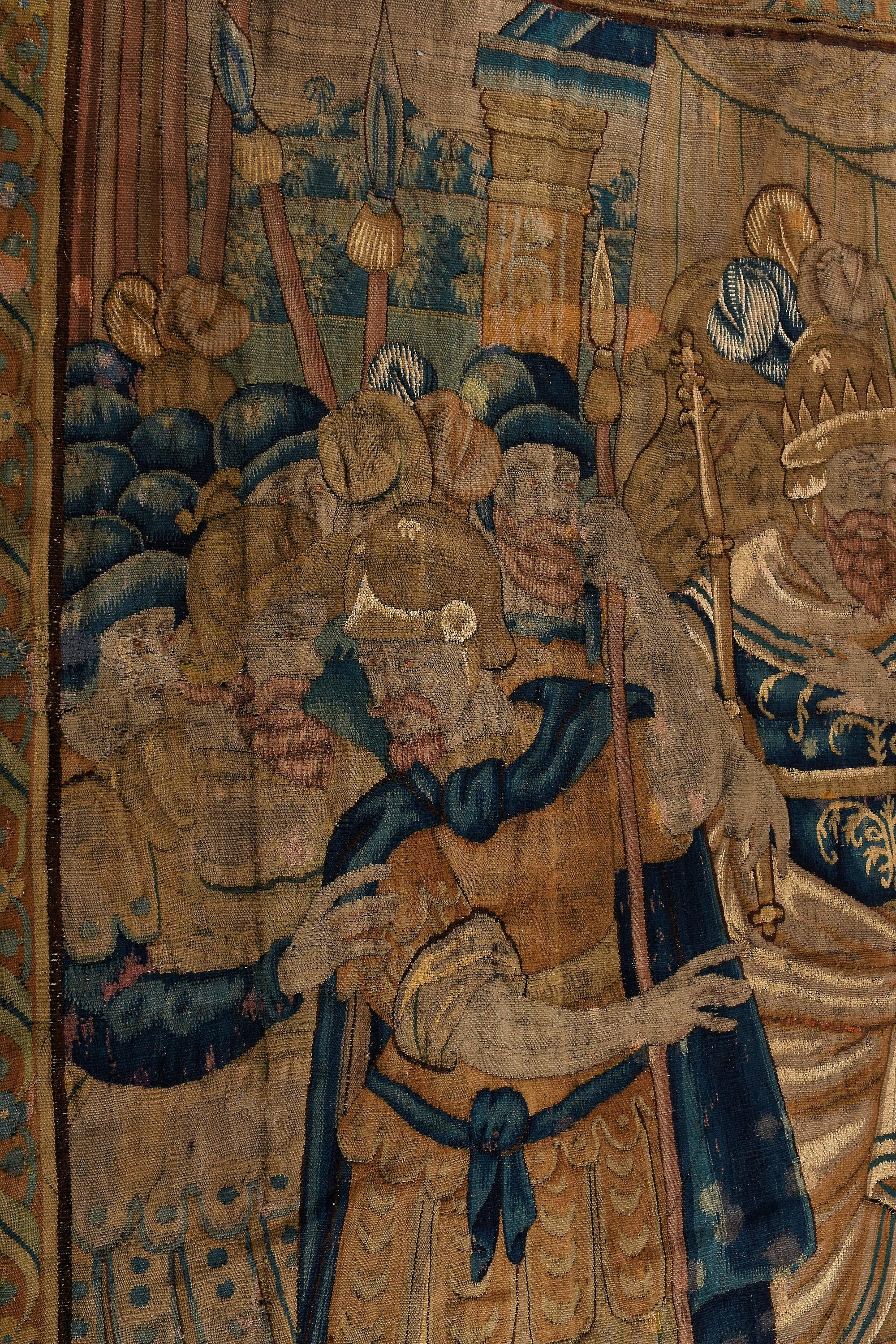 The Flemish Historical Tapestry aus dem 16./17. Jahrhundert (Belgisch) im Angebot
