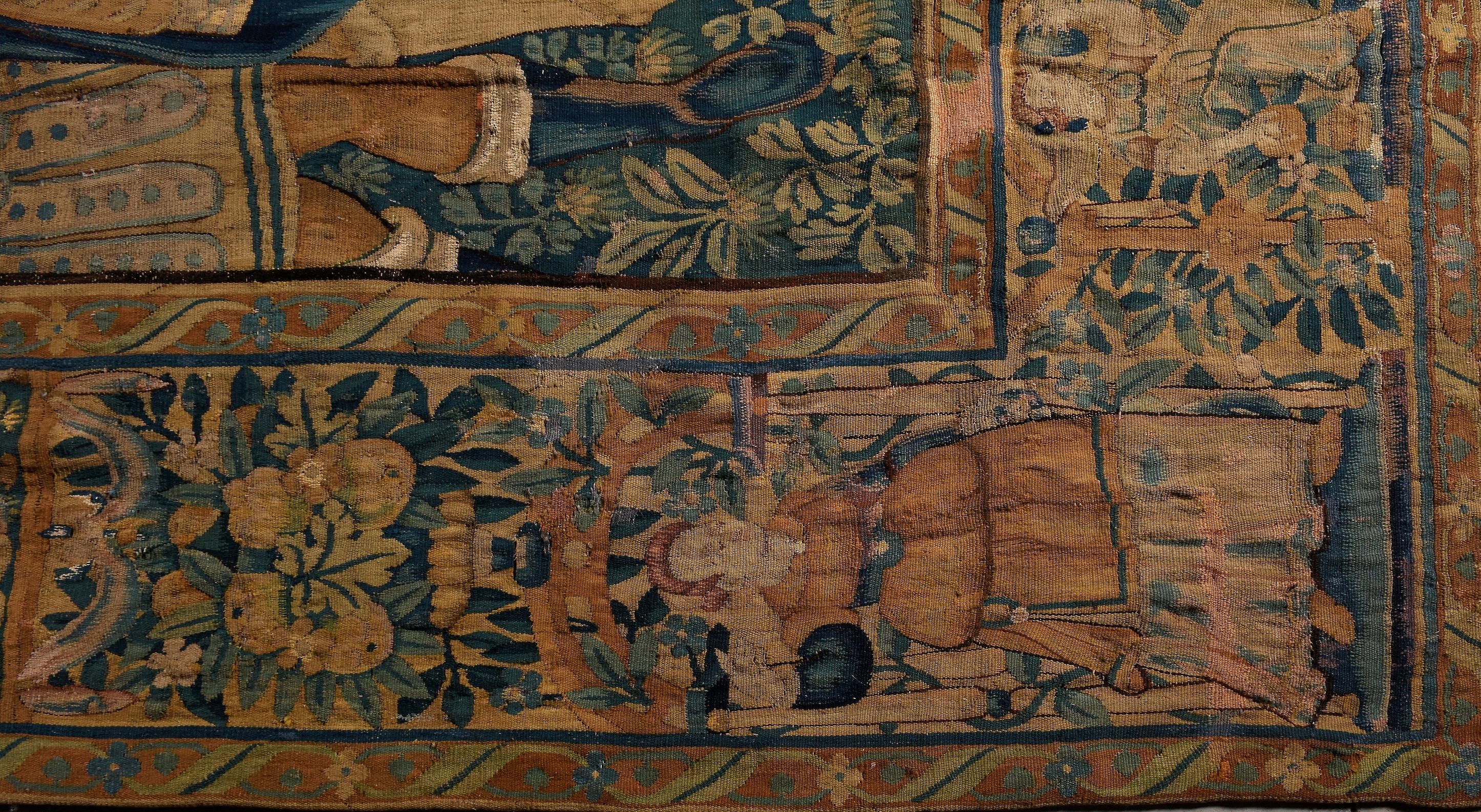 The Flemish Historical Tapestry aus dem 16./17. Jahrhundert (Spätes 17. Jahrhundert) im Angebot