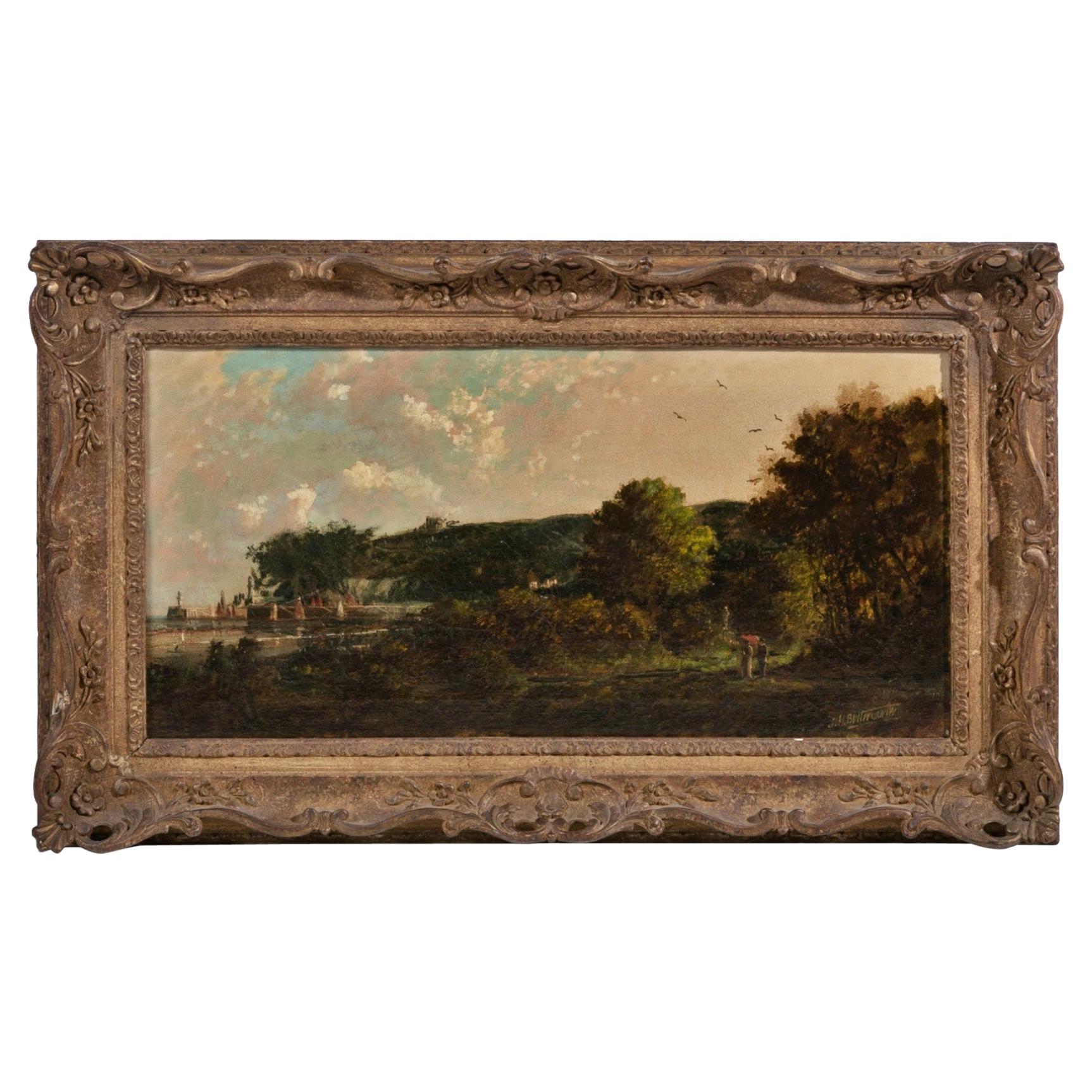 Flemish Landscape 19th Century Signed