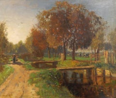Flemish Landscape Oil Painting by Dutch Artist Evert Moll