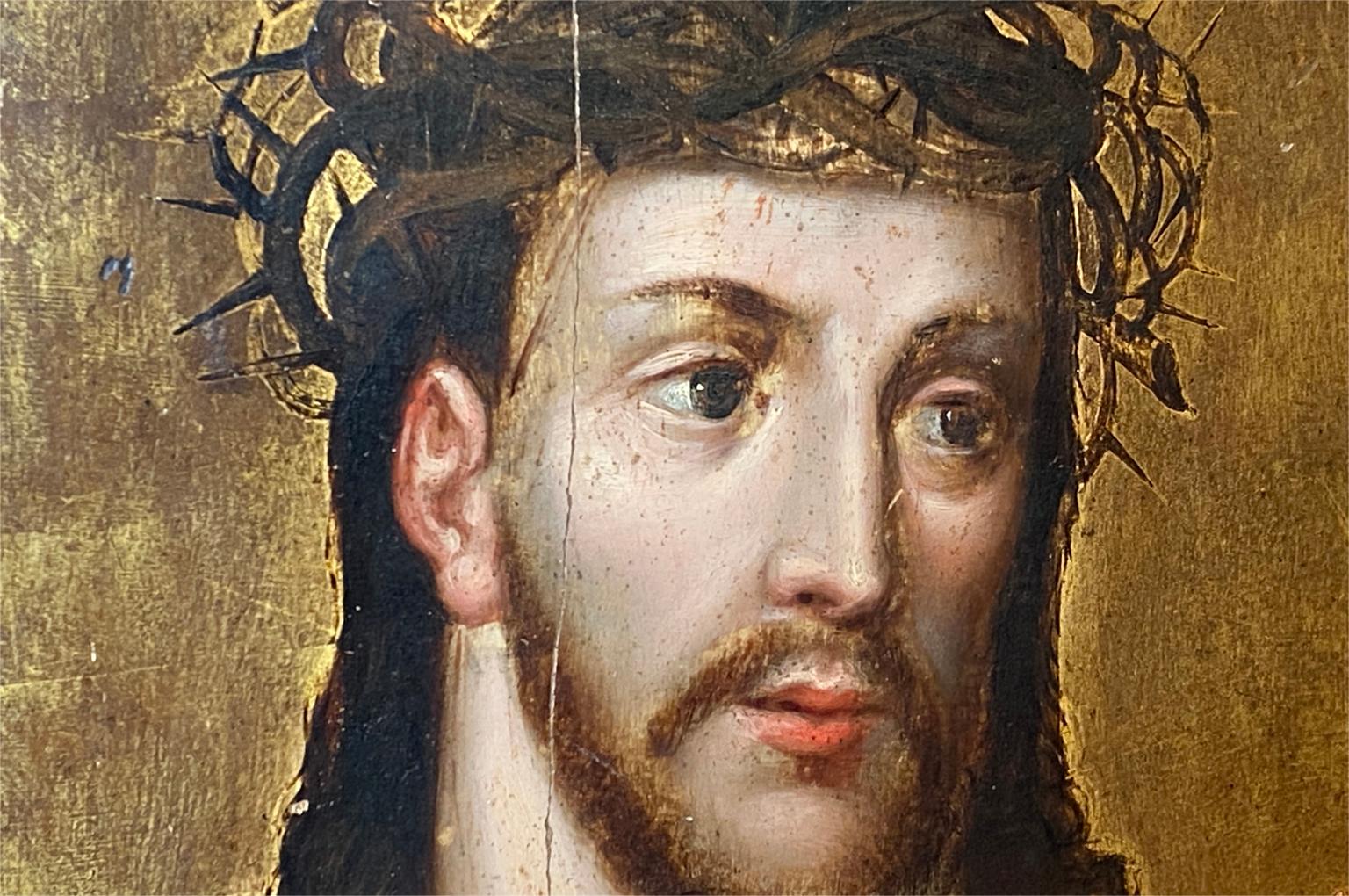 Flemish Late 15th Century Painting of Christ In Good Condition In Atlanta, GA