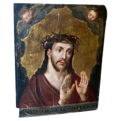 Peinture flamande de la fin du XVe siècle représentant le Christ