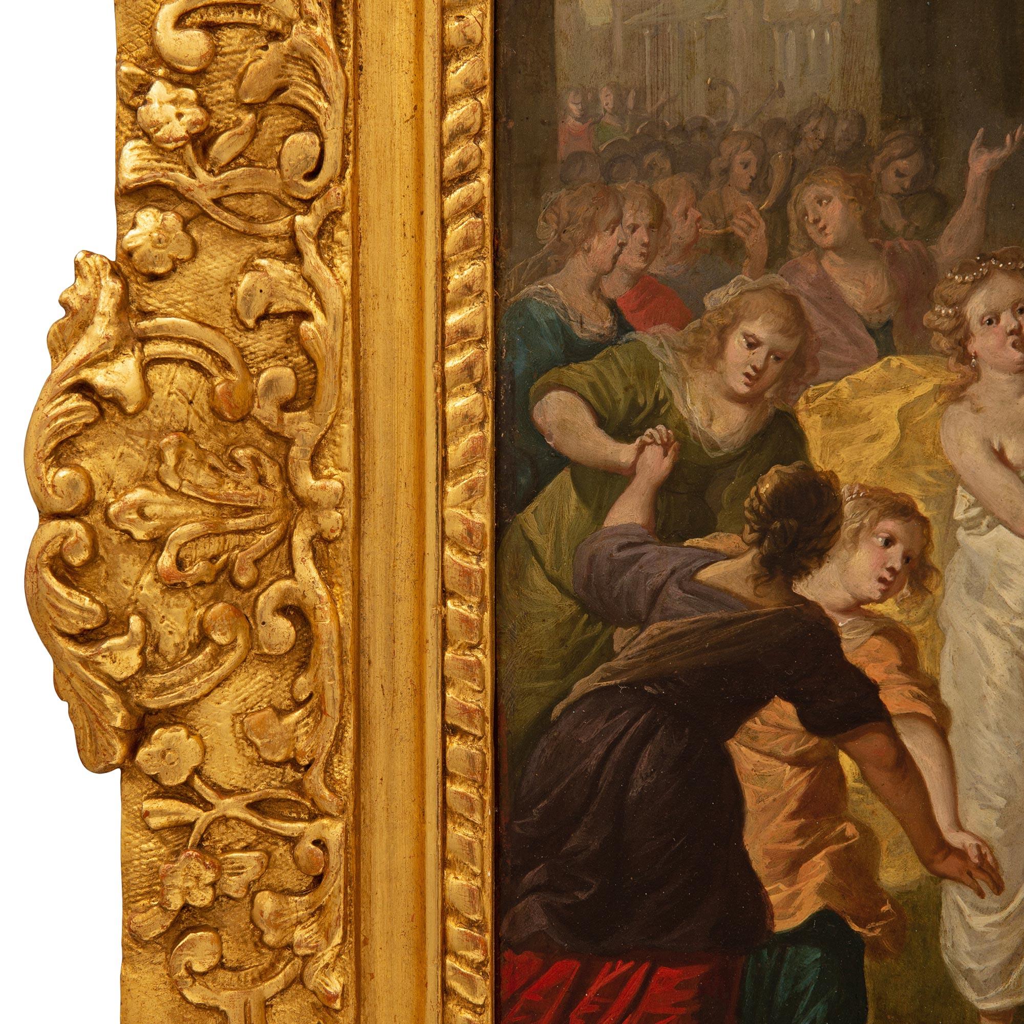 Pintura flamenca al óleo sobre lienzo de finales del siglo XVII/principios del XVIII Lienzo en venta