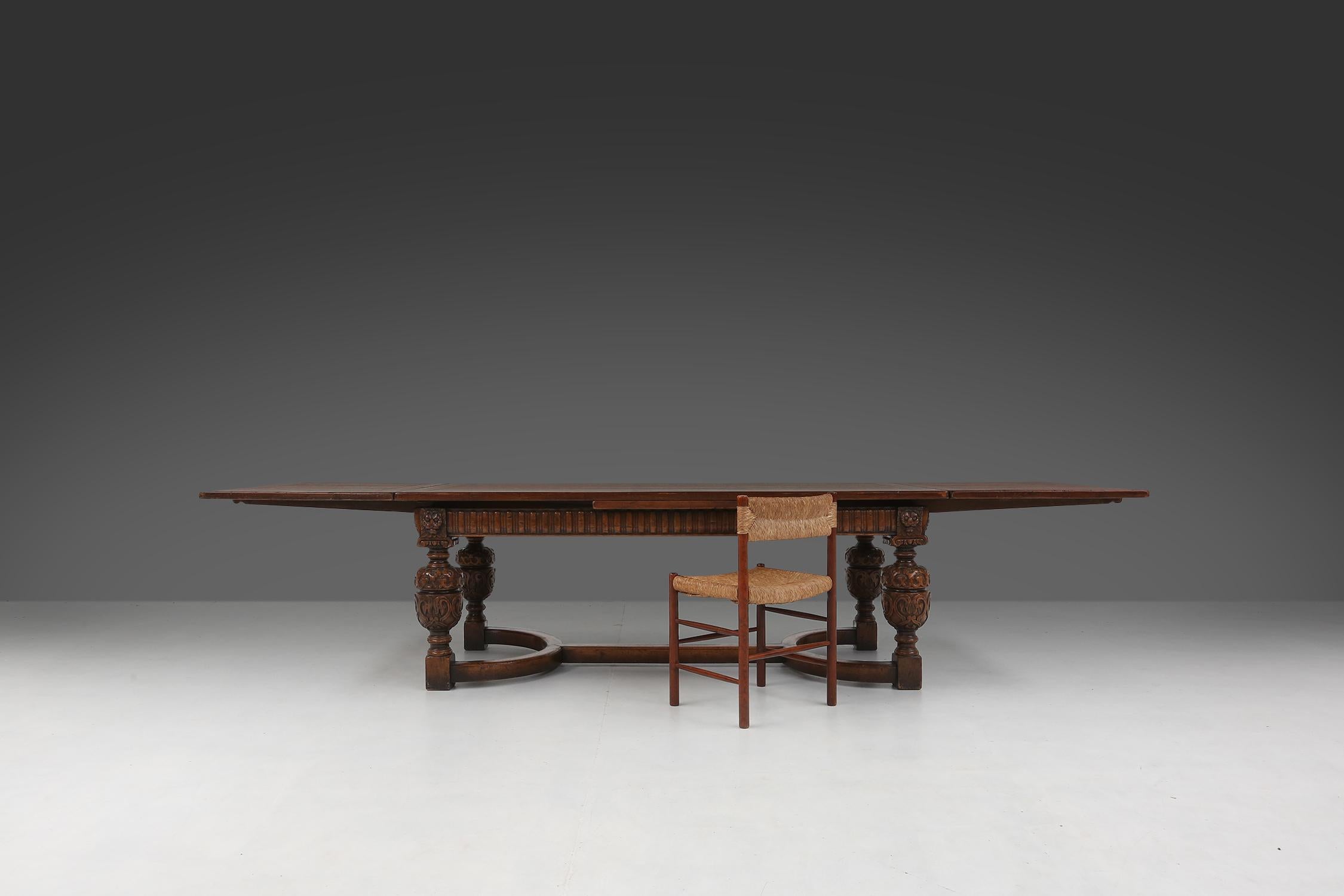 Baroque Flemish late 18th century dining table