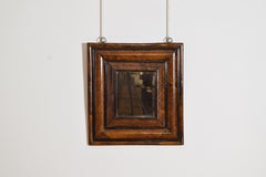 Flemish Louis XIV Period Burl Walnut Veneered Cushion-Form Mirror, ca. 1700