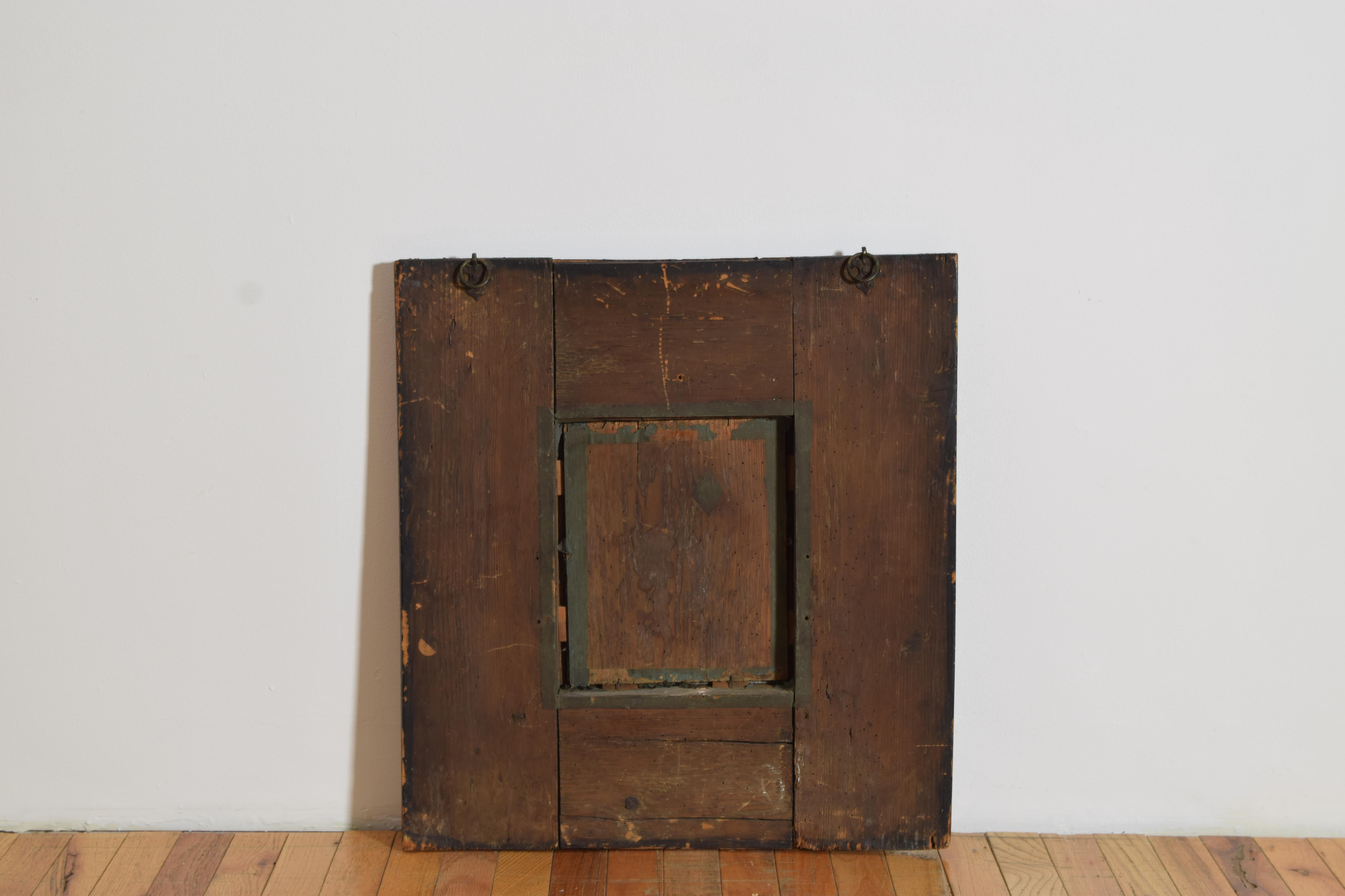 Flemish Louis XIV Period Burl Walnut Veneered Cushion-Form Mirror, ca. 1700 For Sale 2