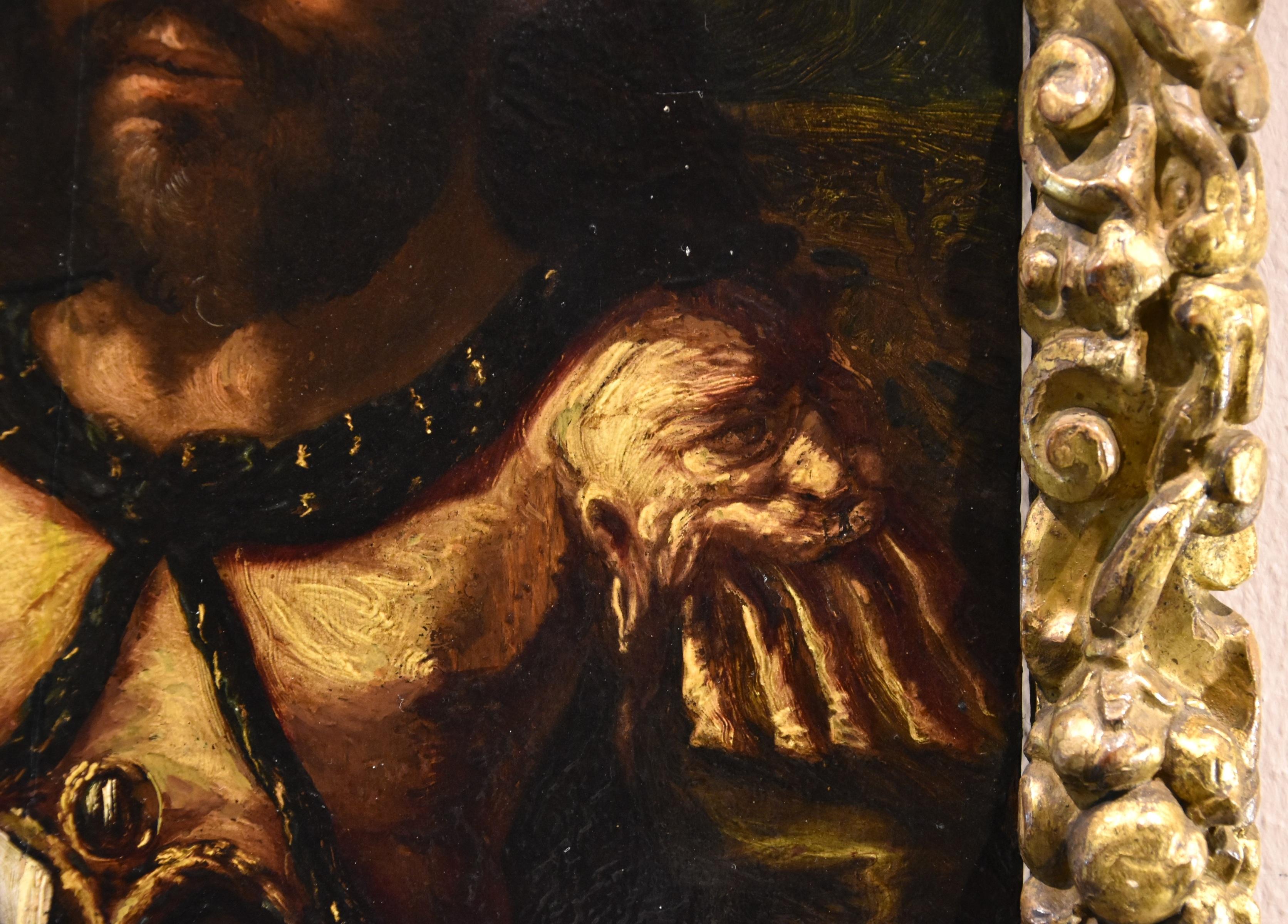 Ritratto Alchimista Scuola fiamminga, 17th Century Dipinto Olio su tavola Vecchio maestro in vendita 4