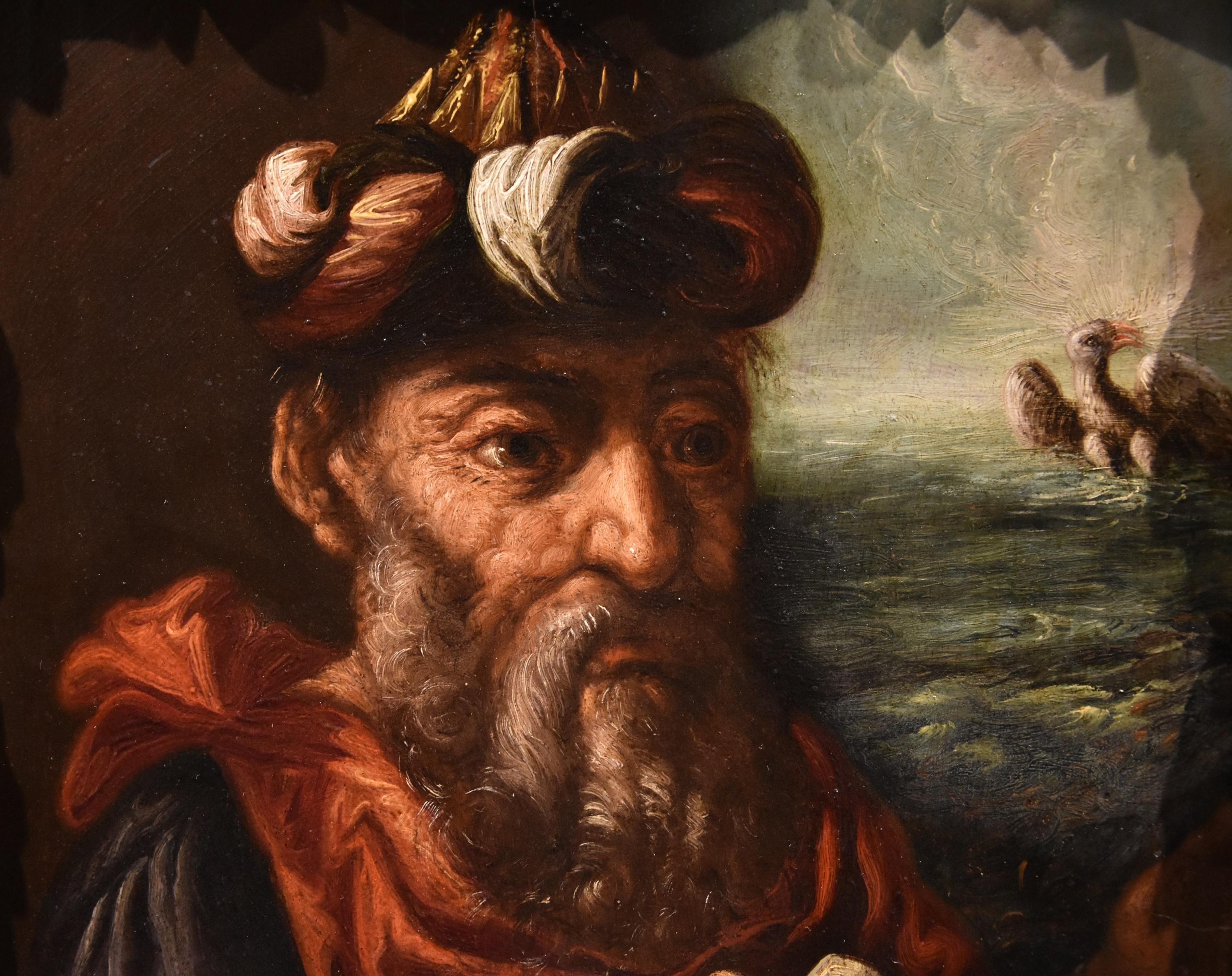Retrato Alquimista Hermes Escuela Flamenca Siglo XVII Óleo sobre tabla Viejo maestro - Painting Antiguos maestros de Flemish Mannerist Painter 17th Century