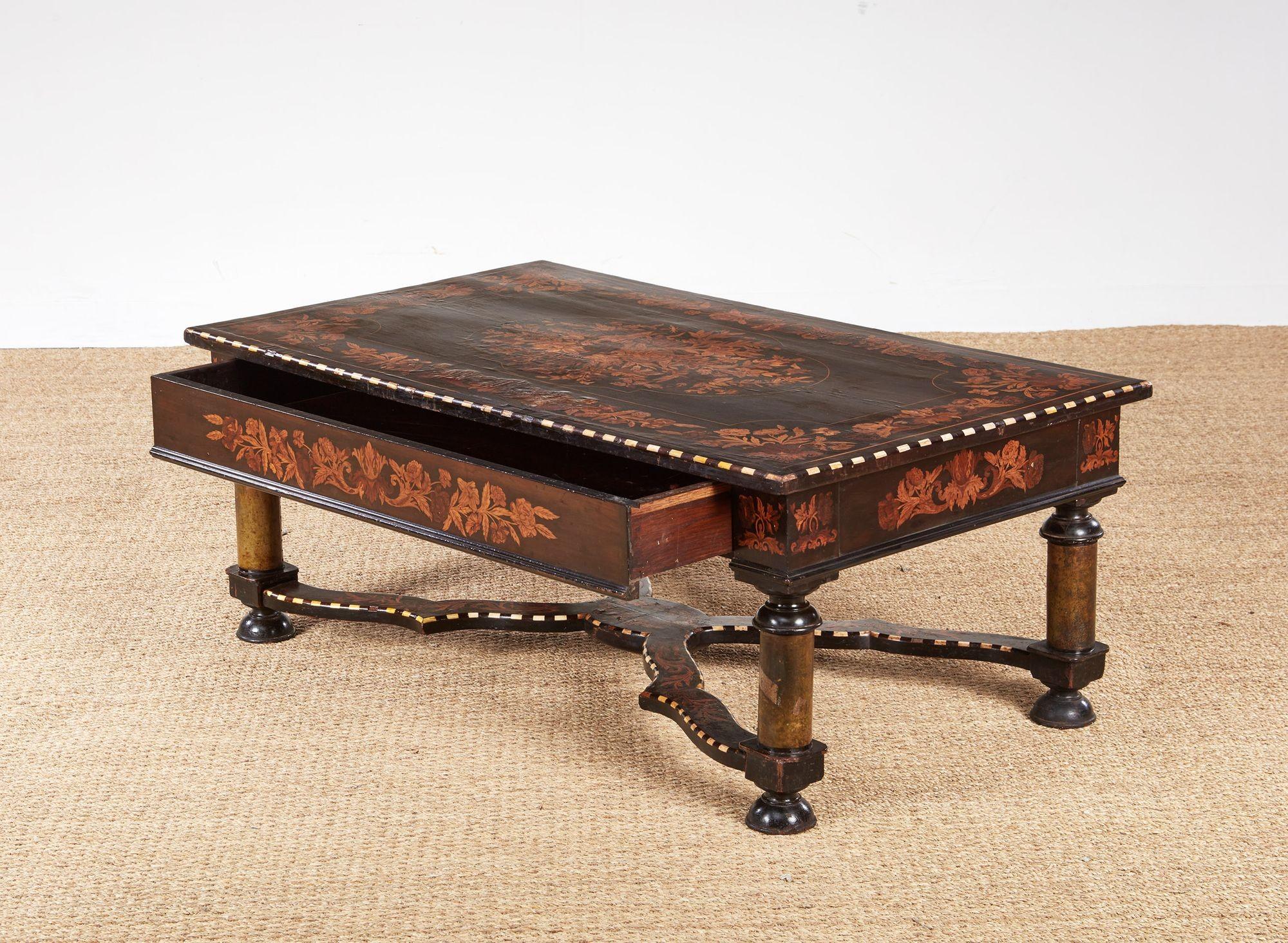 Flemish Marquetry Coffee Table For Sale 8