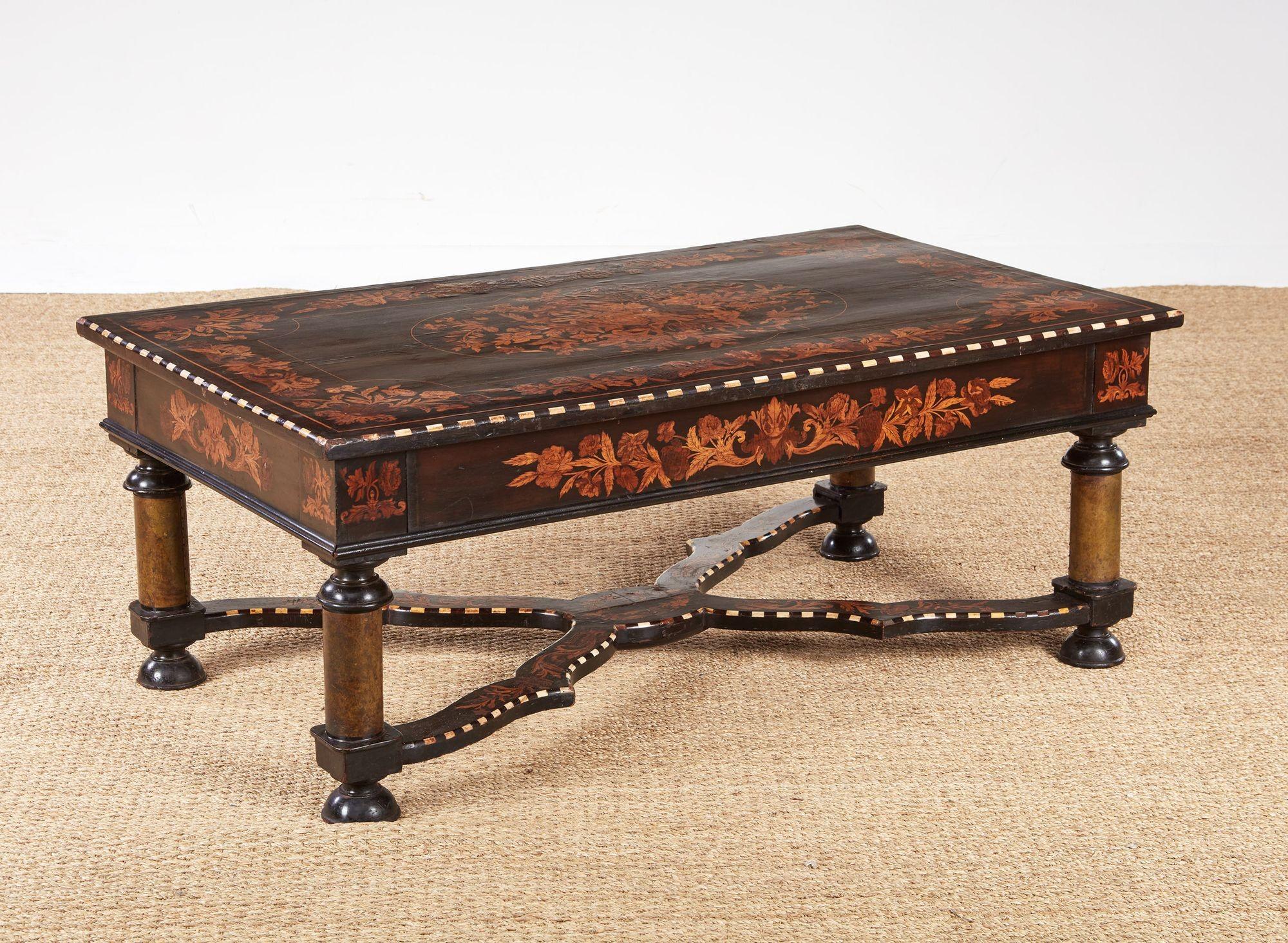 Flemish Marquetry Coffee Table For Sale 1