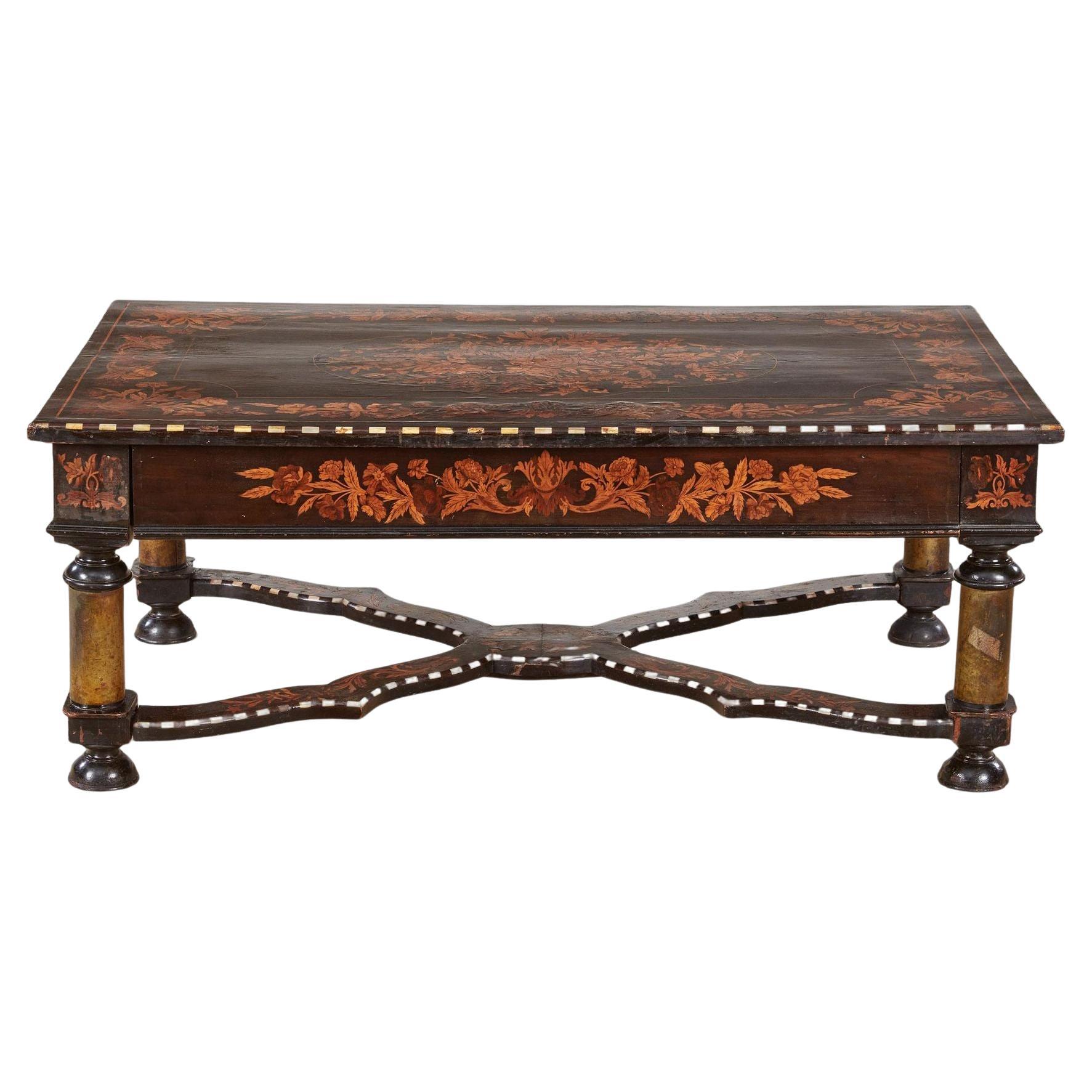 Flemish Marquetry Coffee Table For Sale