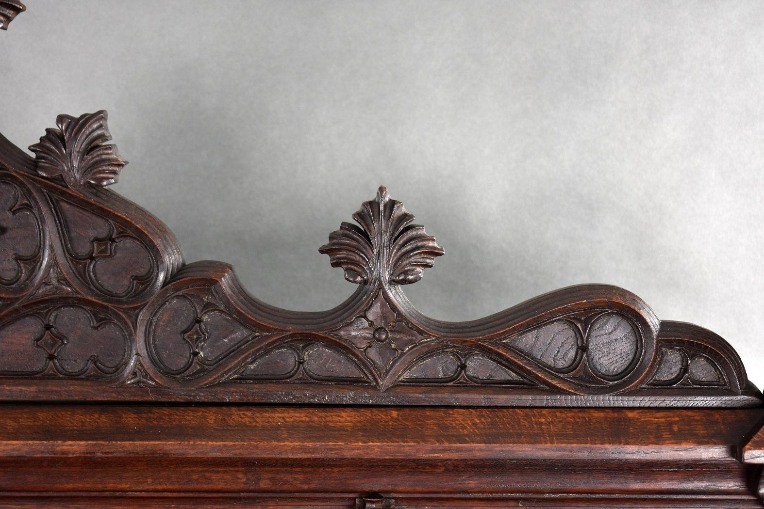 Flemish Oak Carved Settle/bench For Sale 4