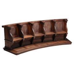 Flemish Oak Church Pew, Belgium, 18th Century