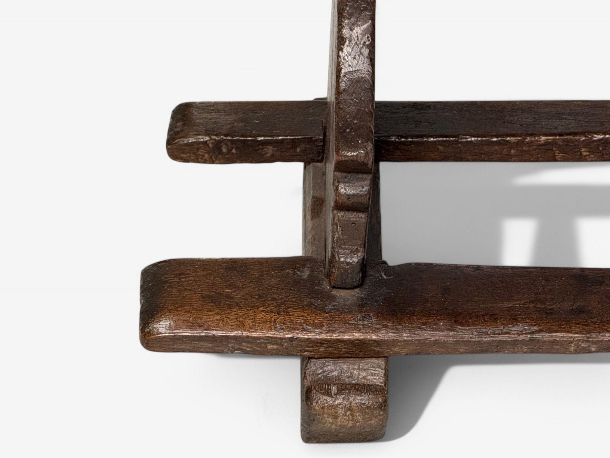 Flemish, Oak, Rustic Side or Console Table, Belgium, 17th C. For Sale 1