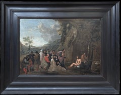 Large 17th Century Flemish Old Master Oil Painting Resurrection of Lazarus