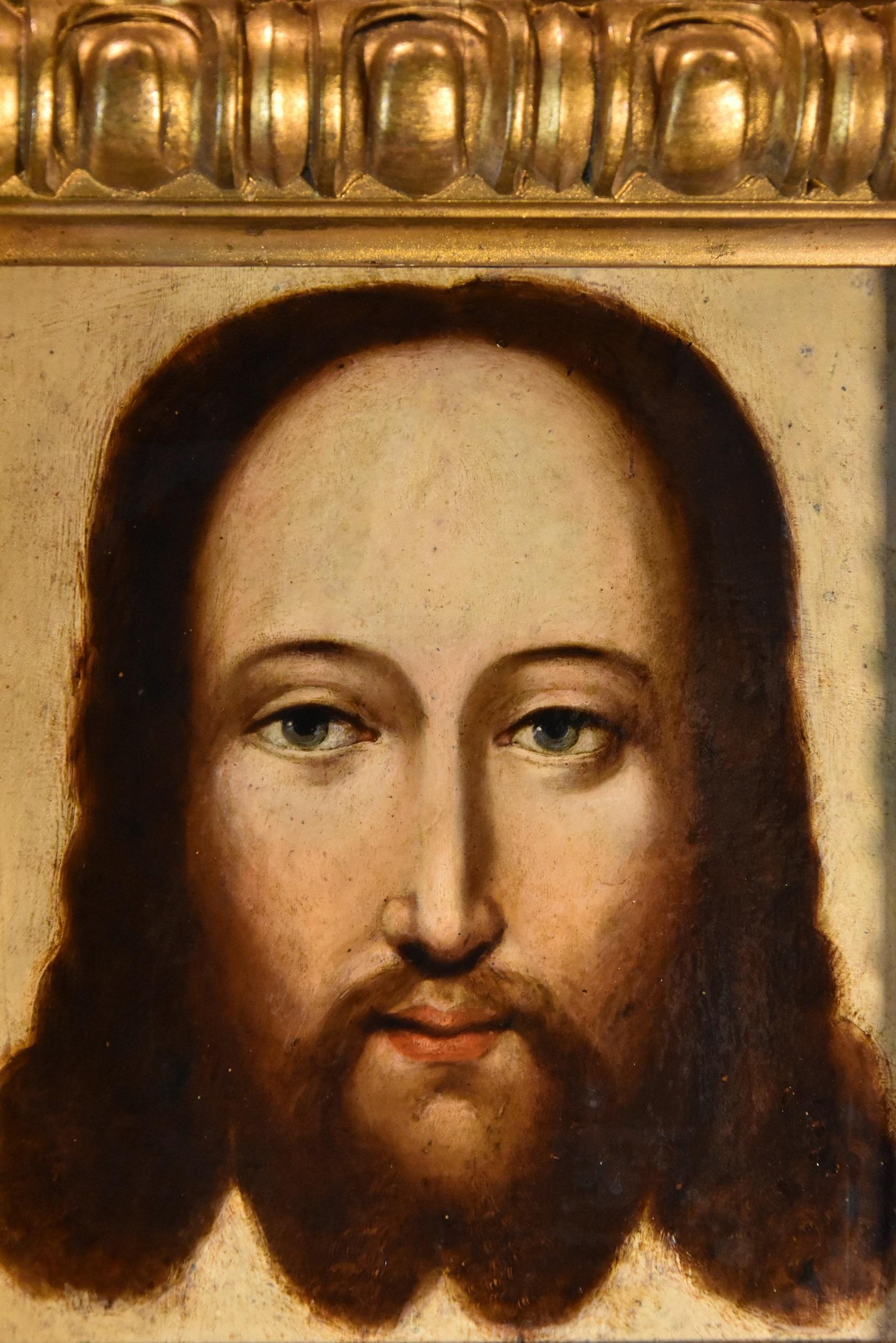 Christus Salvator Mundi Gemälde Öl auf Kupfer 16/17. Jahrhundert Flämische Schule   im Angebot 2