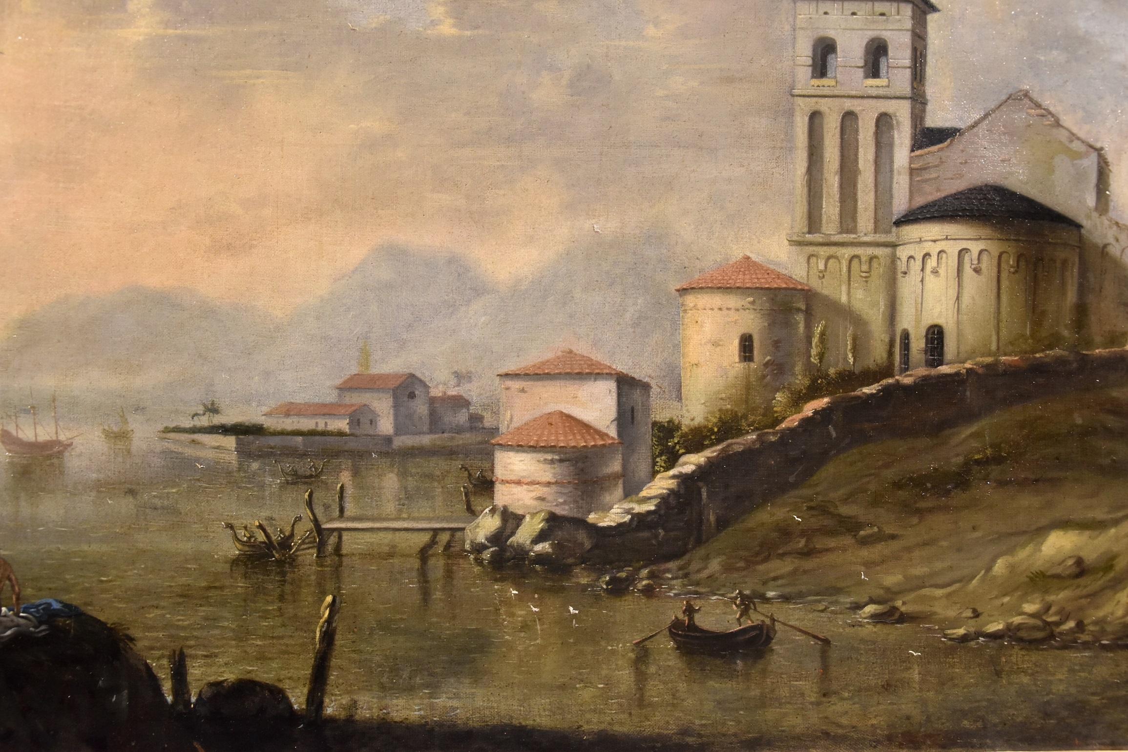 Landschaftsgemälde, Öl auf Leinwand, flämisch, Alter Meister, 18. Jahrhundert, italienische Kunst im Angebot 2