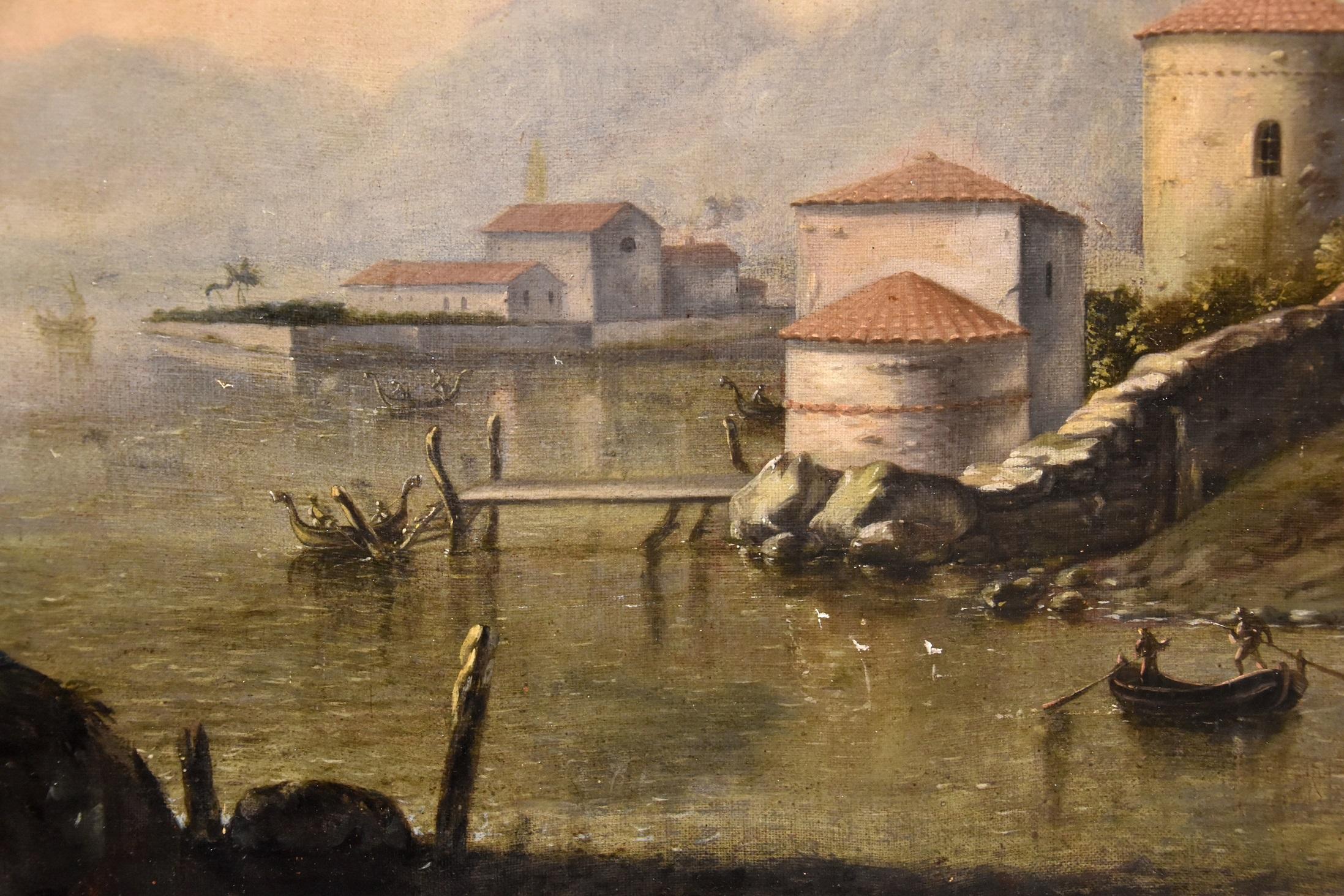 Landschaftsgemälde, Öl auf Leinwand, flämisch, Alter Meister, 18. Jahrhundert, italienische Kunst im Angebot 3