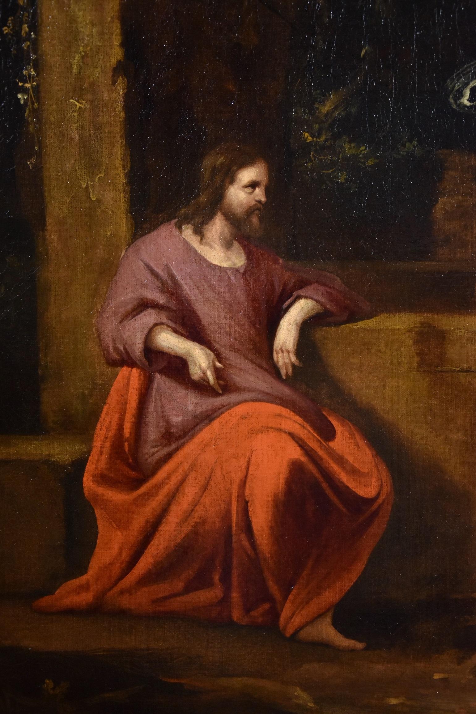 Peinture du Christ Samaritain Huile sur toile Peinture à l'huile sur toile Peintre flamand 17ème siècle 11